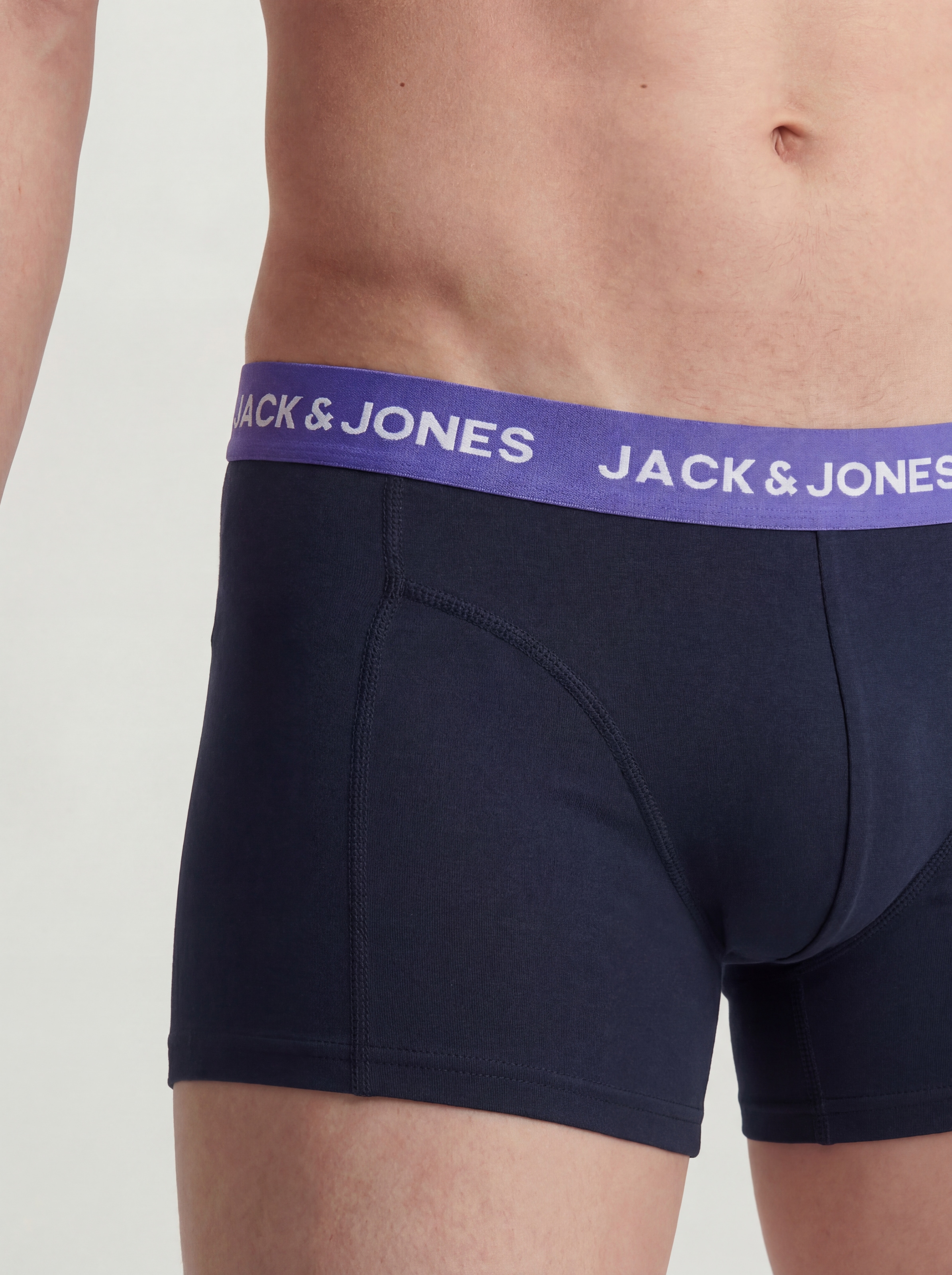 Jack & Jones Tronc »JACKYLE SOLID TRUNKS 12 PACK« Paquet, 12 cuis mélange de coton, ceinture élastique