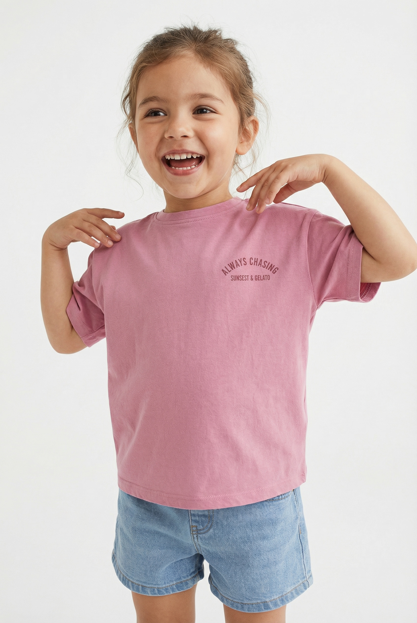 KIDS ONLY T-shirt »KOGVILLA LIFE S/S BOXY PRINTED TOP JRS« en forme boxy discrète