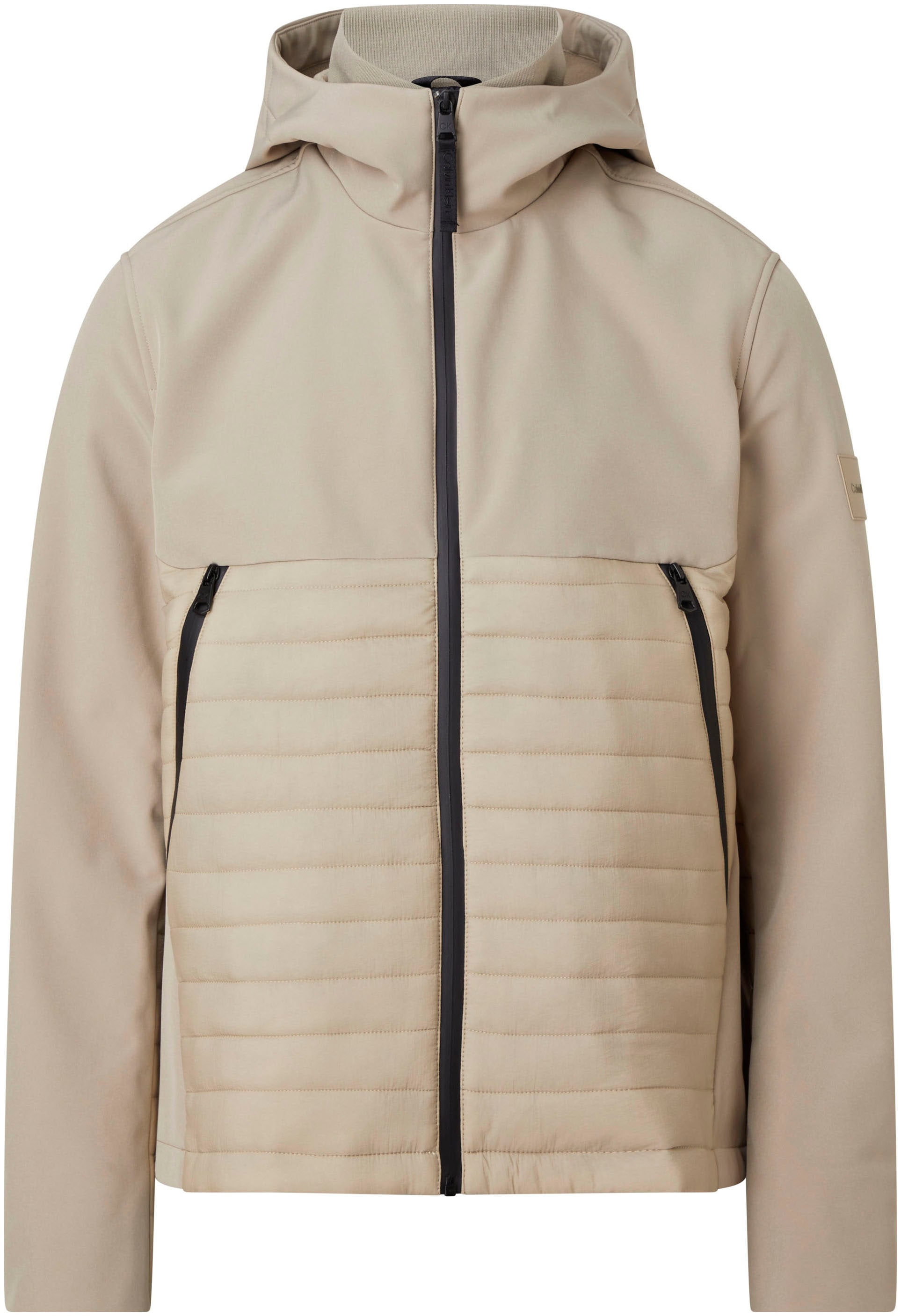Calvin Klein Outdoorjacke »QUILTED MIX MEDIA JACKET HOOD«, mit Kapuze