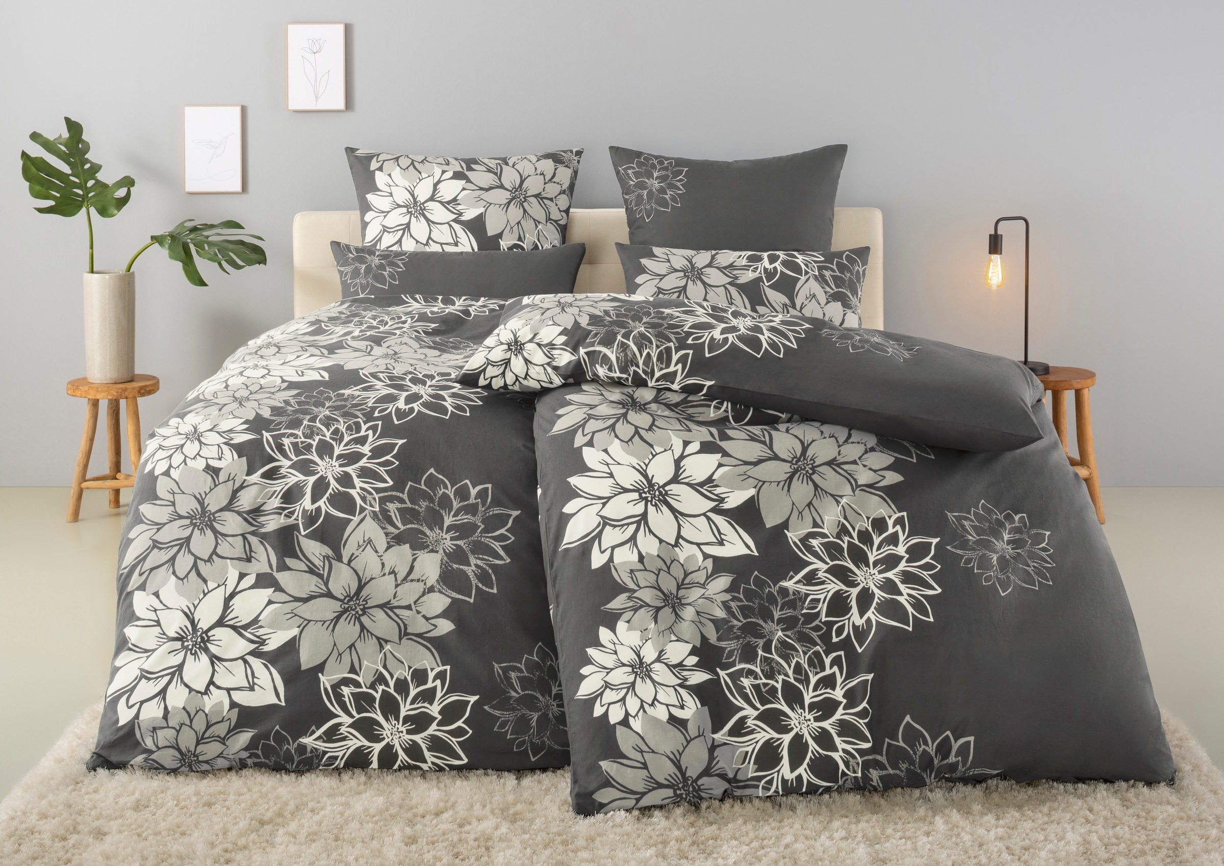 Image of GOODproduct Bettwäsche "Susan in Gr. 135x200 oder 155x220 cm" 2 Stk. in verschiedenen Qualitäten, romantische Bettwäsche mit Blumen