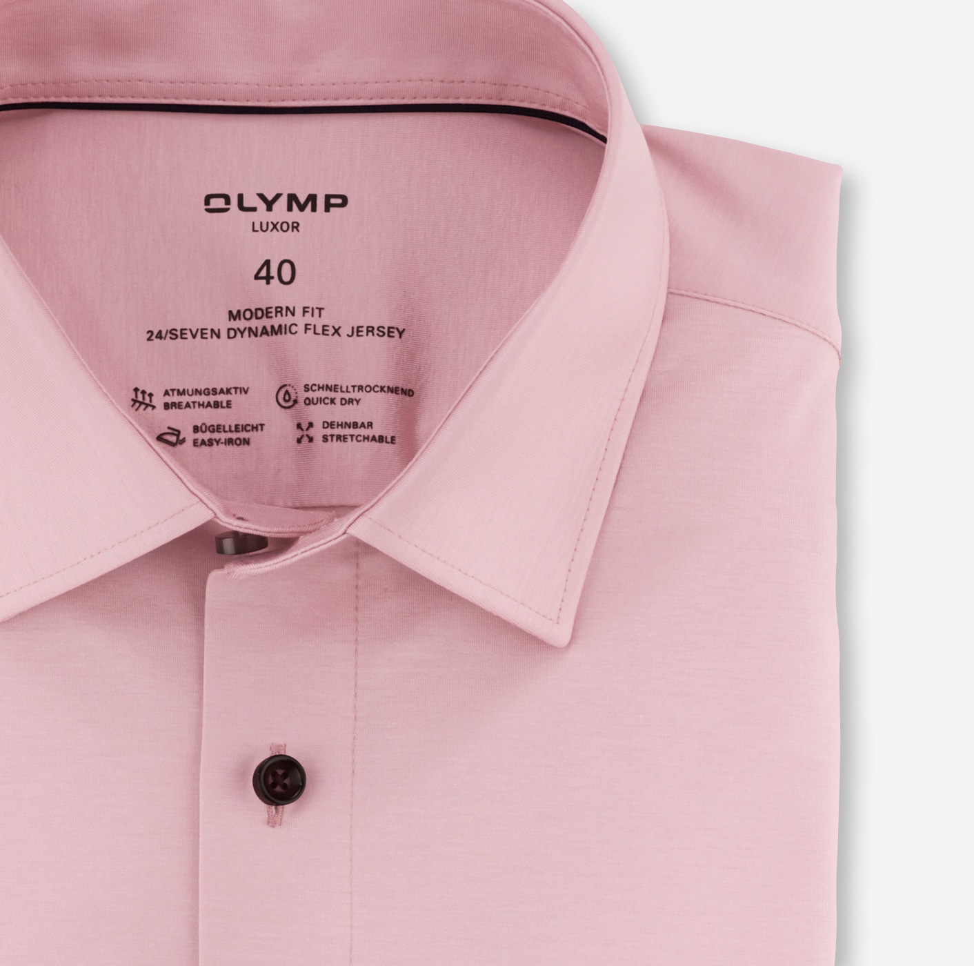 OLYMP Langarmhemd »Luxor 24/Seven modern fit Jerseyshirt«, mit geruchshemmenden Materialeigenschaften
