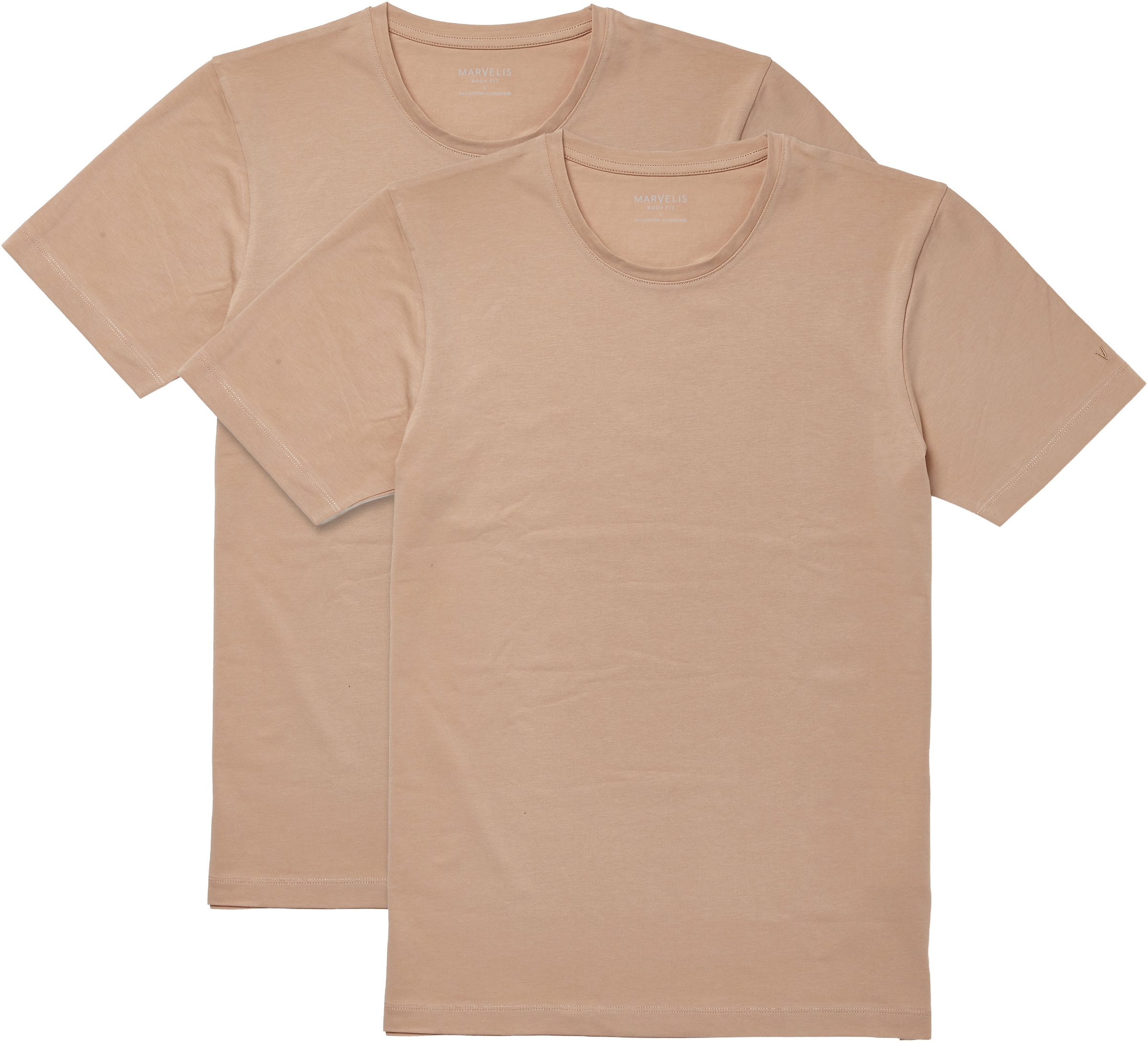 MARVELIS T-shirt 2 lot de deux, coupe body fit