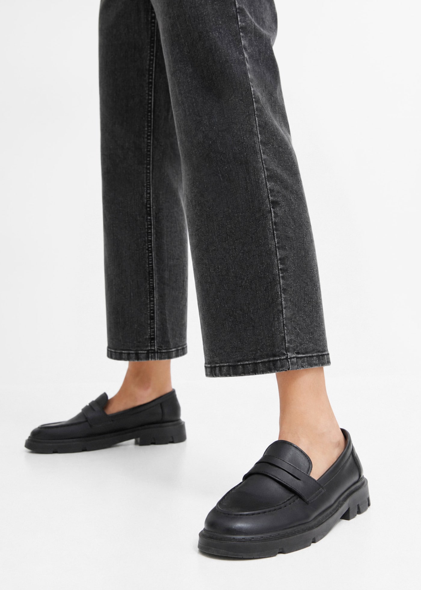 bonprix Jeans large avec taille mi-haute, coupe ample
