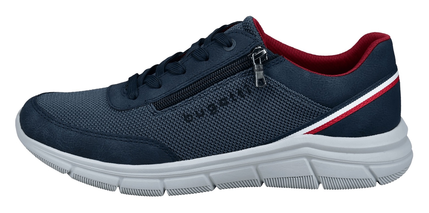 bugatti Keilsneaker, Freizeitschuh, Halbschuh, Schnürschuh mit Aussenreissverschluss