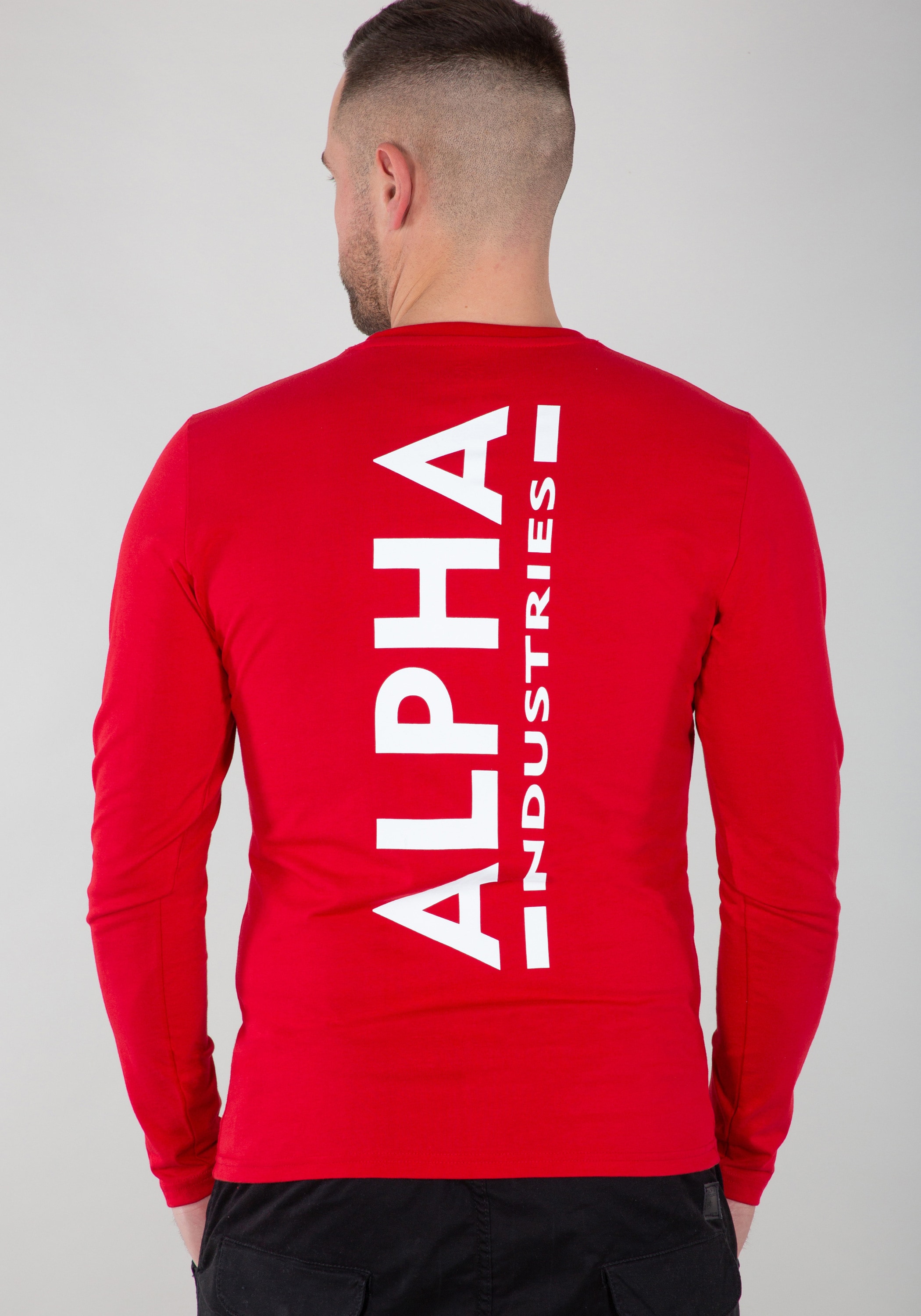 Alpha Industries Longsleeve »Alpha Industries Men - Longsleeves Back Print Heavy LS«
