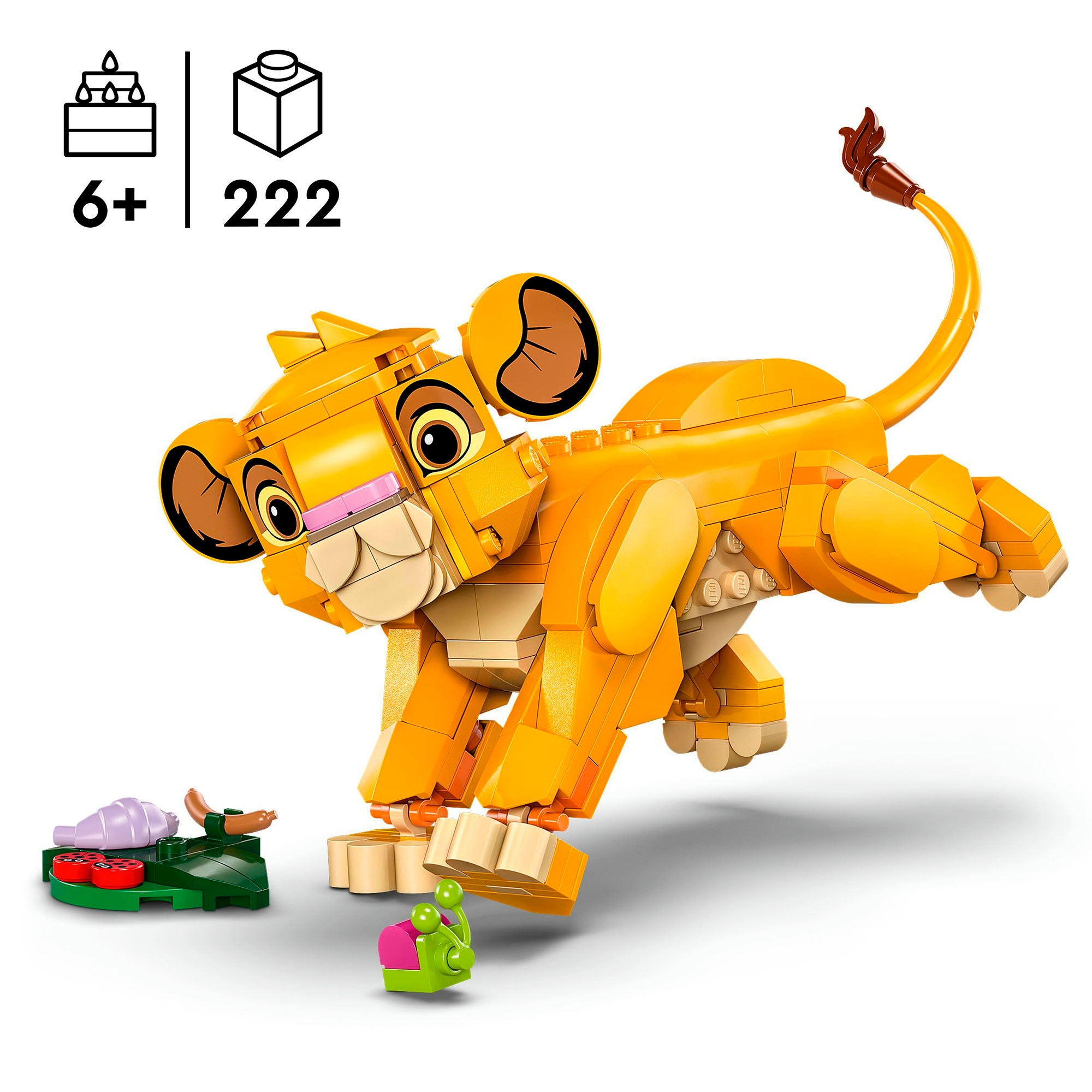 LEGO® Konstruktionsspielsteine »Simba, das Löwenjunge des Königs (43243), LEGO Disney Classic« Made in Europe