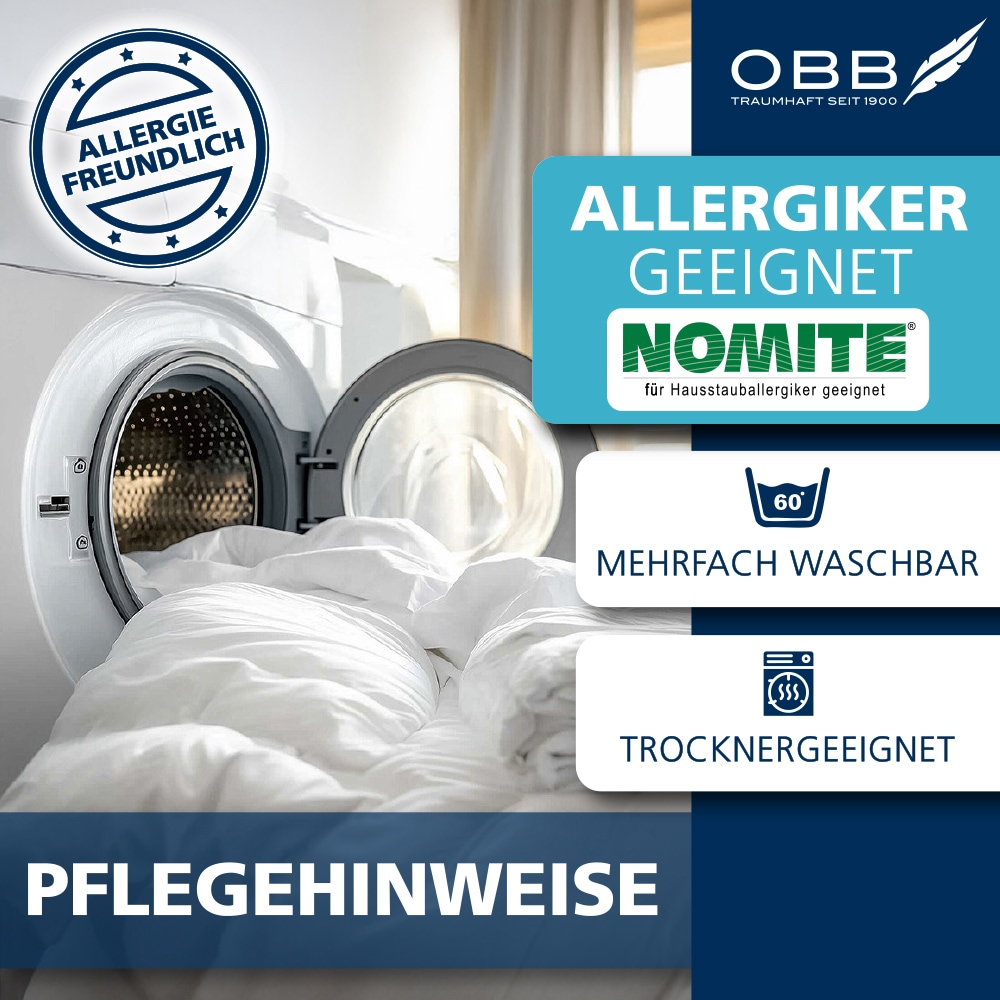 OBB Couette en duvet »Edition 125 Jahre, Bettdecken für Sommer und Winter« extraleicht Füllung 90% Daunen, 10%Federn 1 cuis tlg. Bettdecke 135x200 cm, 155x220 cm & weitere Grössen, Made in Germany