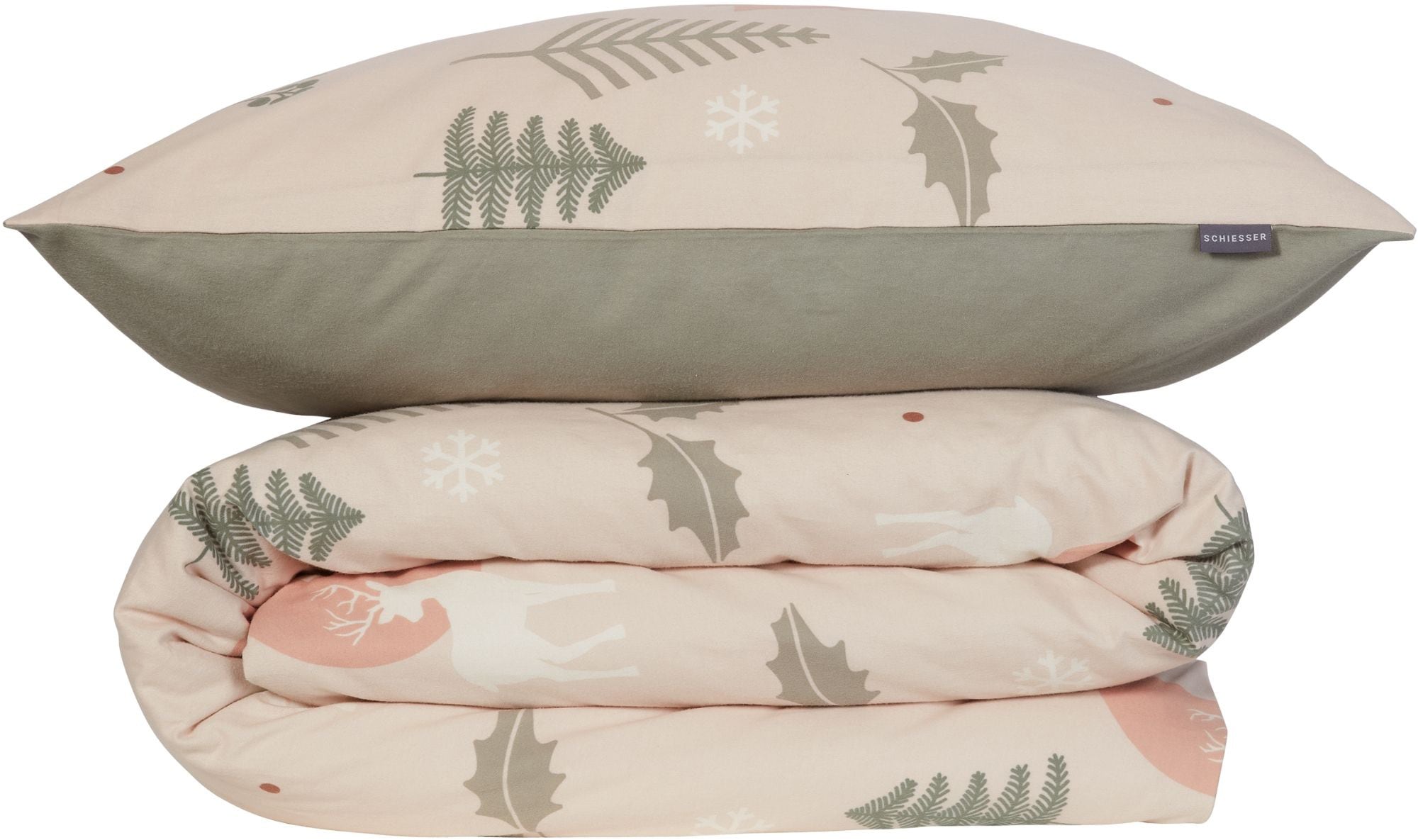 Image of Schiesser Wendebettwäsche "Uma aus weicher Baumwolle im Nordic-Look" 2 Stk. OEKO-TEX MADE IN GREEN