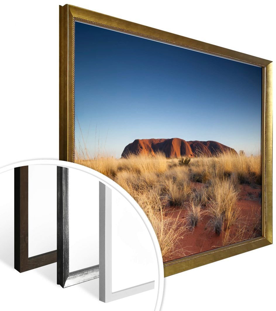 Wall-Art Poster »Ayers Rock Sonnenuntergang«, Australien, (1 St.), Poster ohne Bilderrahmen
