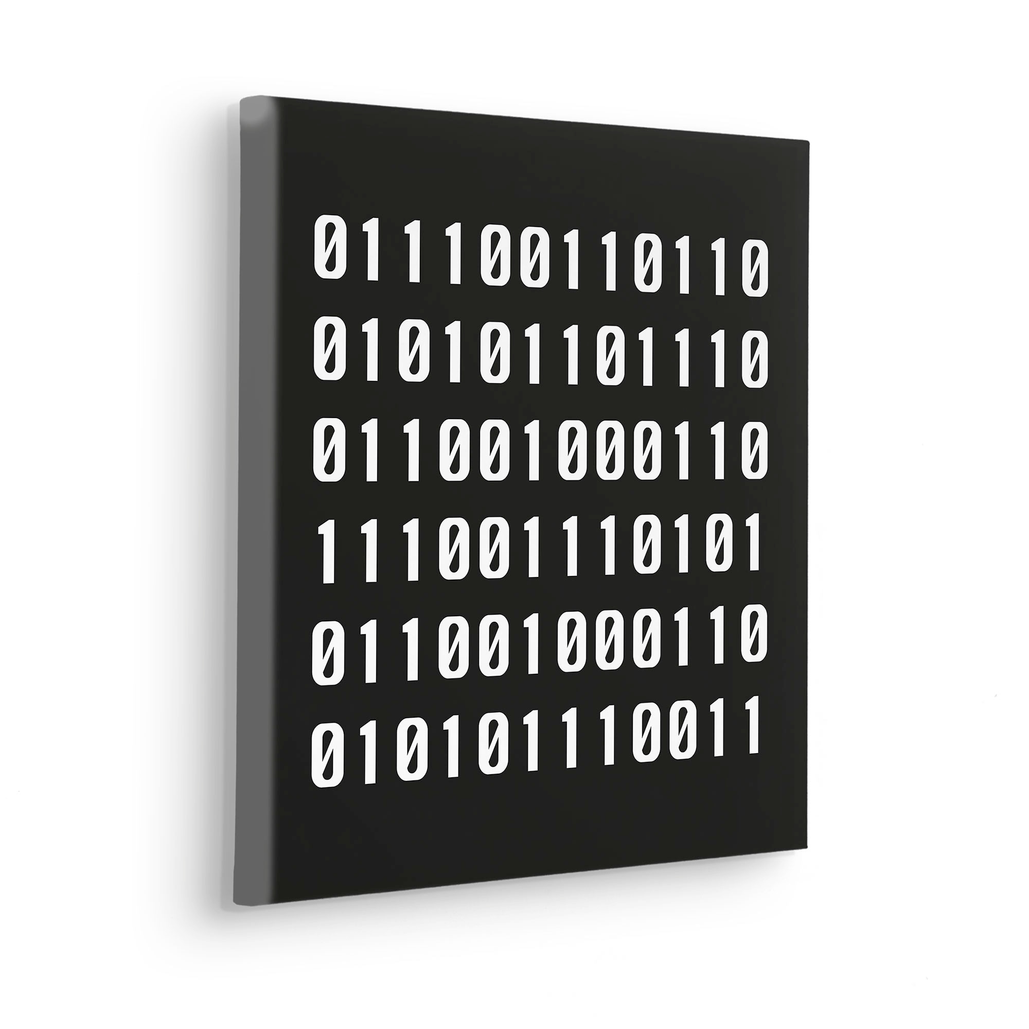 Komar Leinwandbild »Typo Naughty Binary - Grösse 40 x 40 cm«, Natur, (1 St.), Keilrahmenbild mi Echtholzrahmen