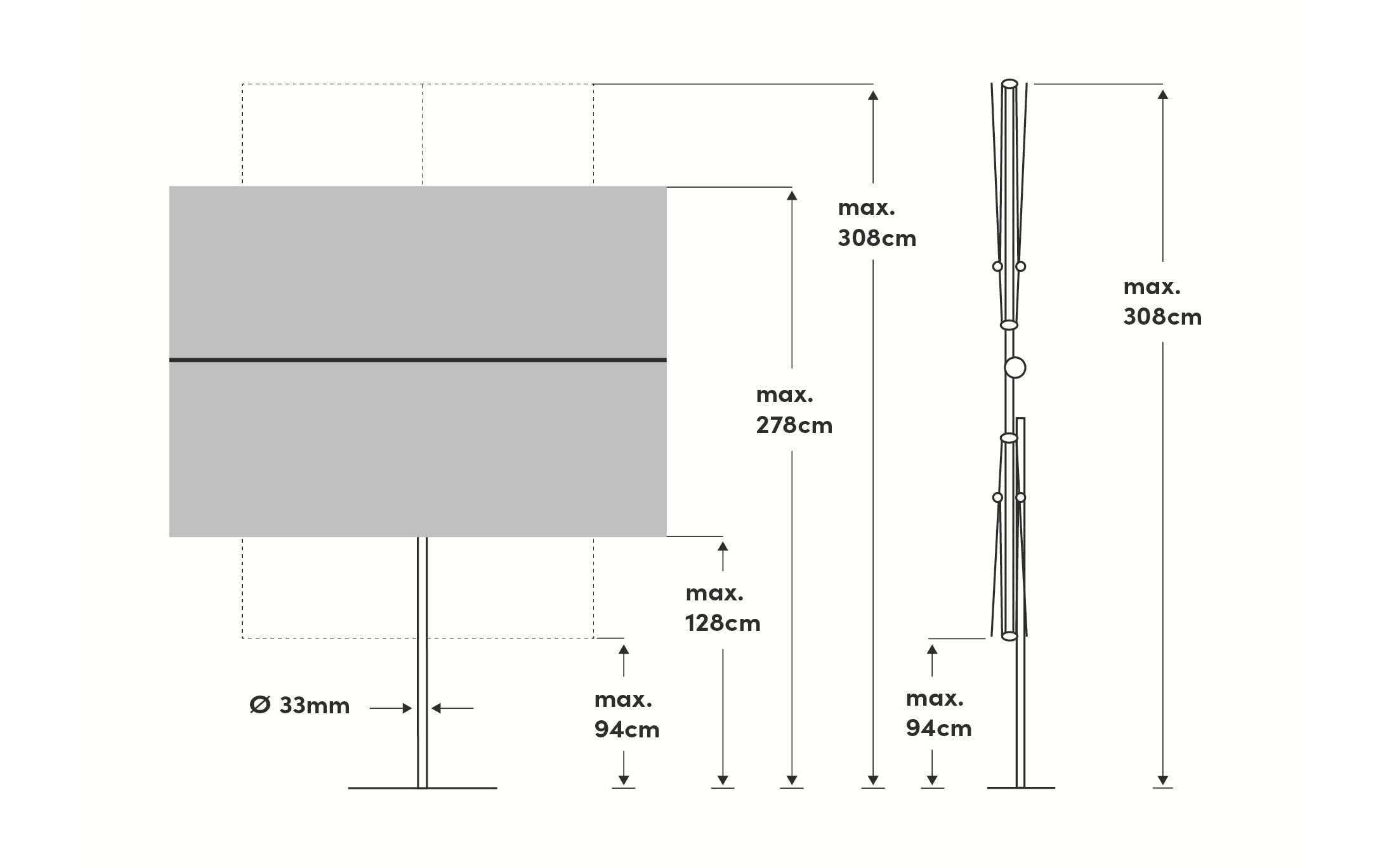 Sonnenschirm »Suncomfort by Glatz Flex Roof 210 x 150 cm,«