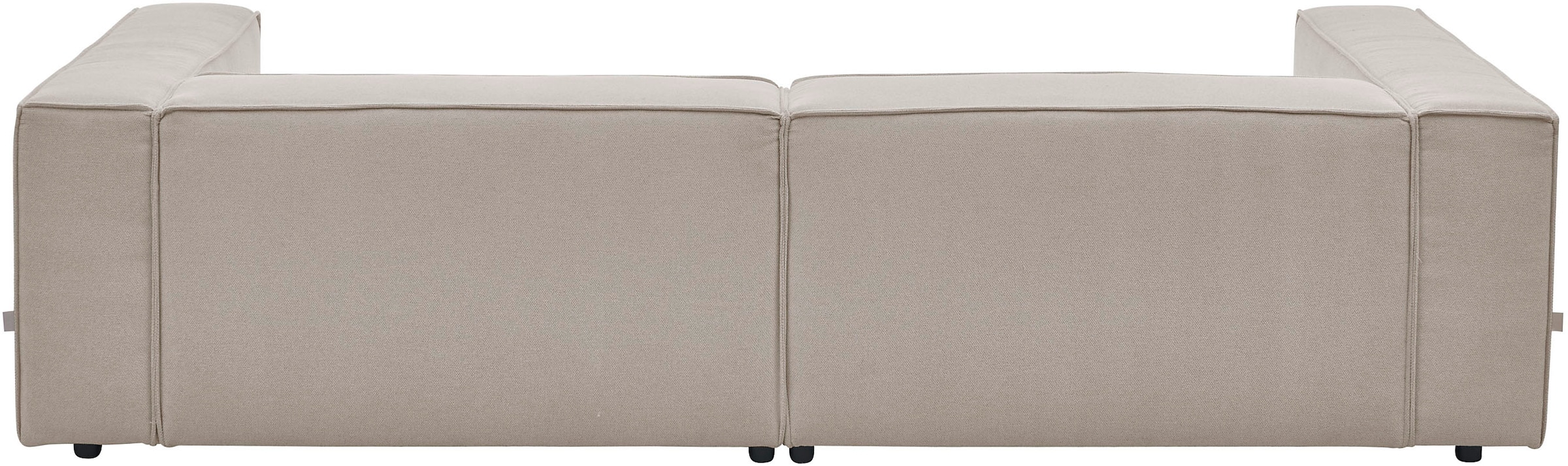 LeGer Home by Lena Gercke 3-Sitzer »PIARA, Couch mit Kedernaht, Sofa in Cord, Leinenoptik o. Strukturstoff«, schwarze Füsse, bequemer Sitzkomfort