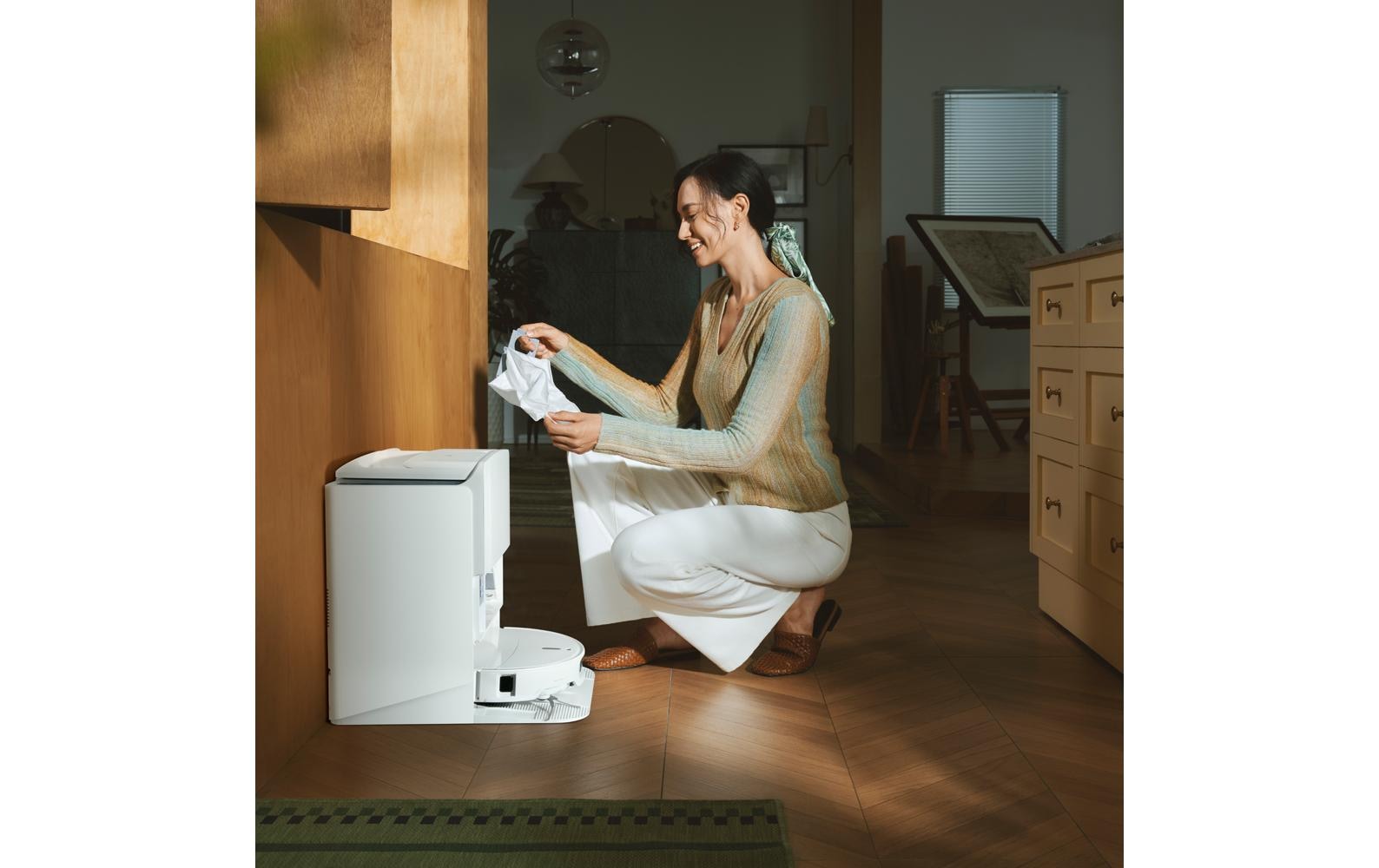 Roborock Robot d'aspiration eau et poussière »Qrevo Edge 2 Pro« 12 : robot aspirateur et laveur avec puissance d'aspiration de 25 000 Pa, navigation LiDAR