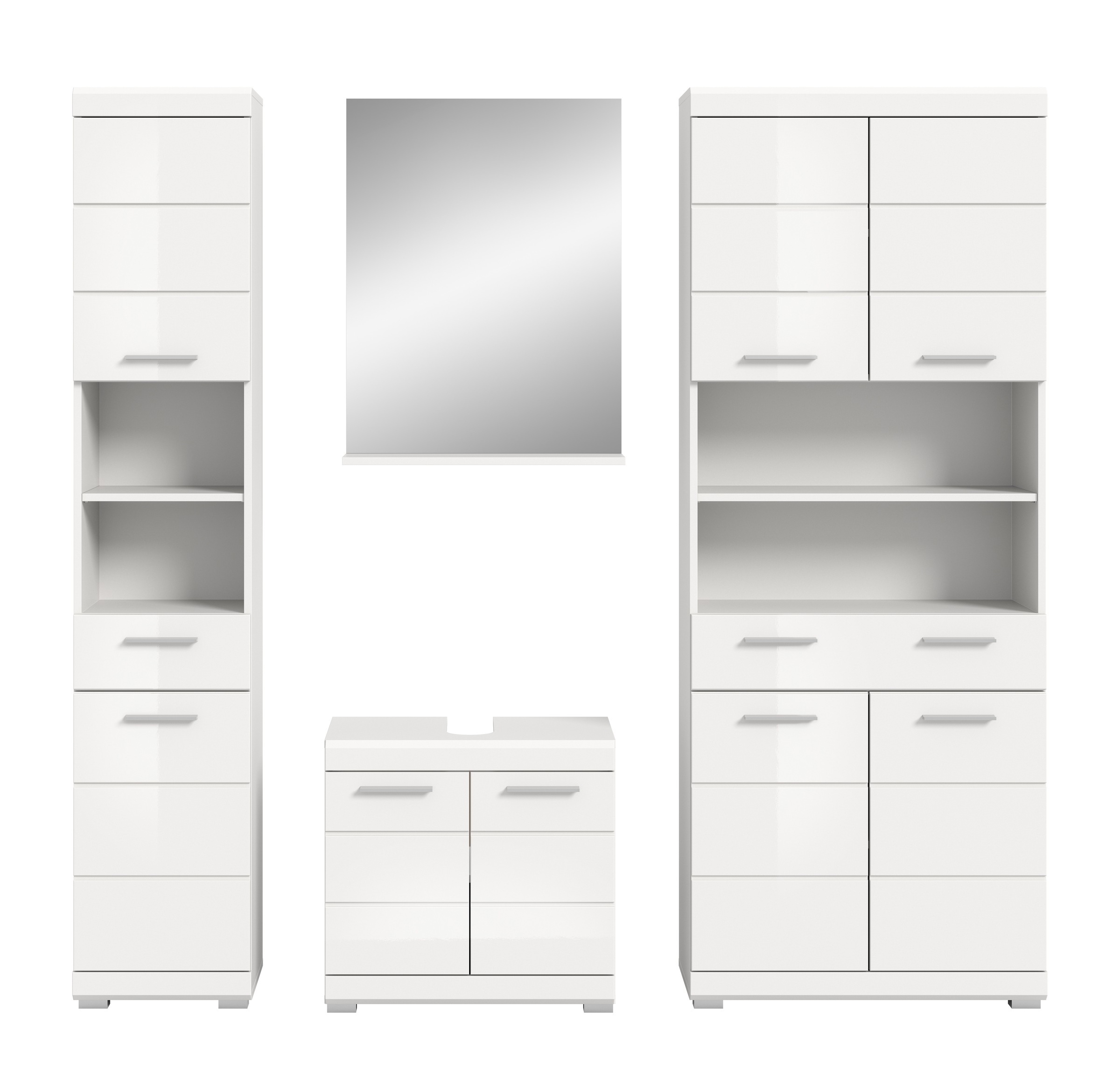 welltime Badmöbel-Set »Siena, 4 teilig, bestehend aus:« Set, TOPSELLER!, 4 Stk. tlg.