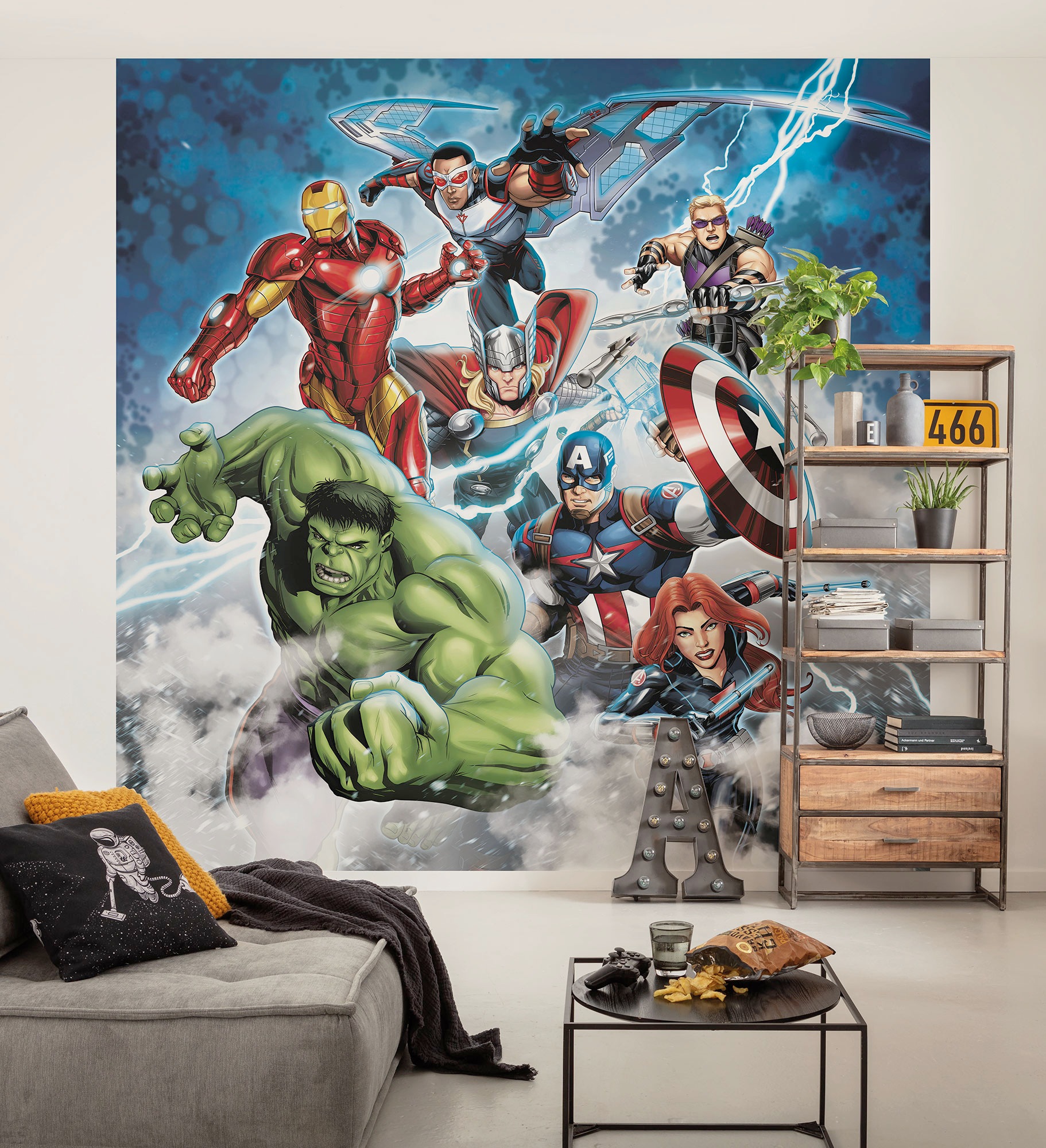 Image of Komar Kindertapete "Marvel Avengers Mighty Team" bedruckt glatt