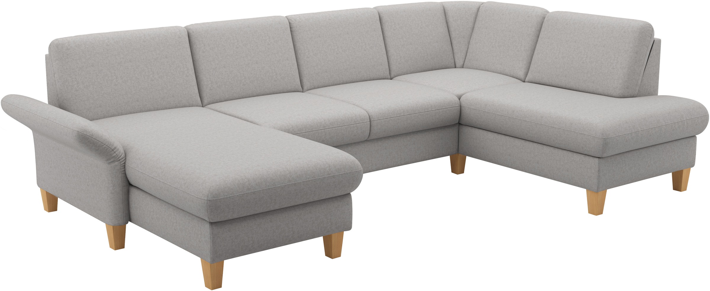 Home affaire Paysage de salon »Rochelle, U-Form« optional mit Armteilverstellung, mit Bettfunktion & Bettkasten