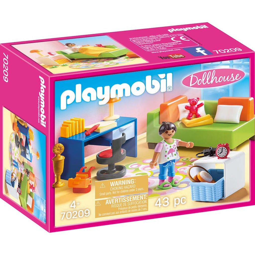 Playmobil® Konstruktions-Spielset »Jugendzimmer (70209), Dollhouse«, (43 St.), Made in Germany