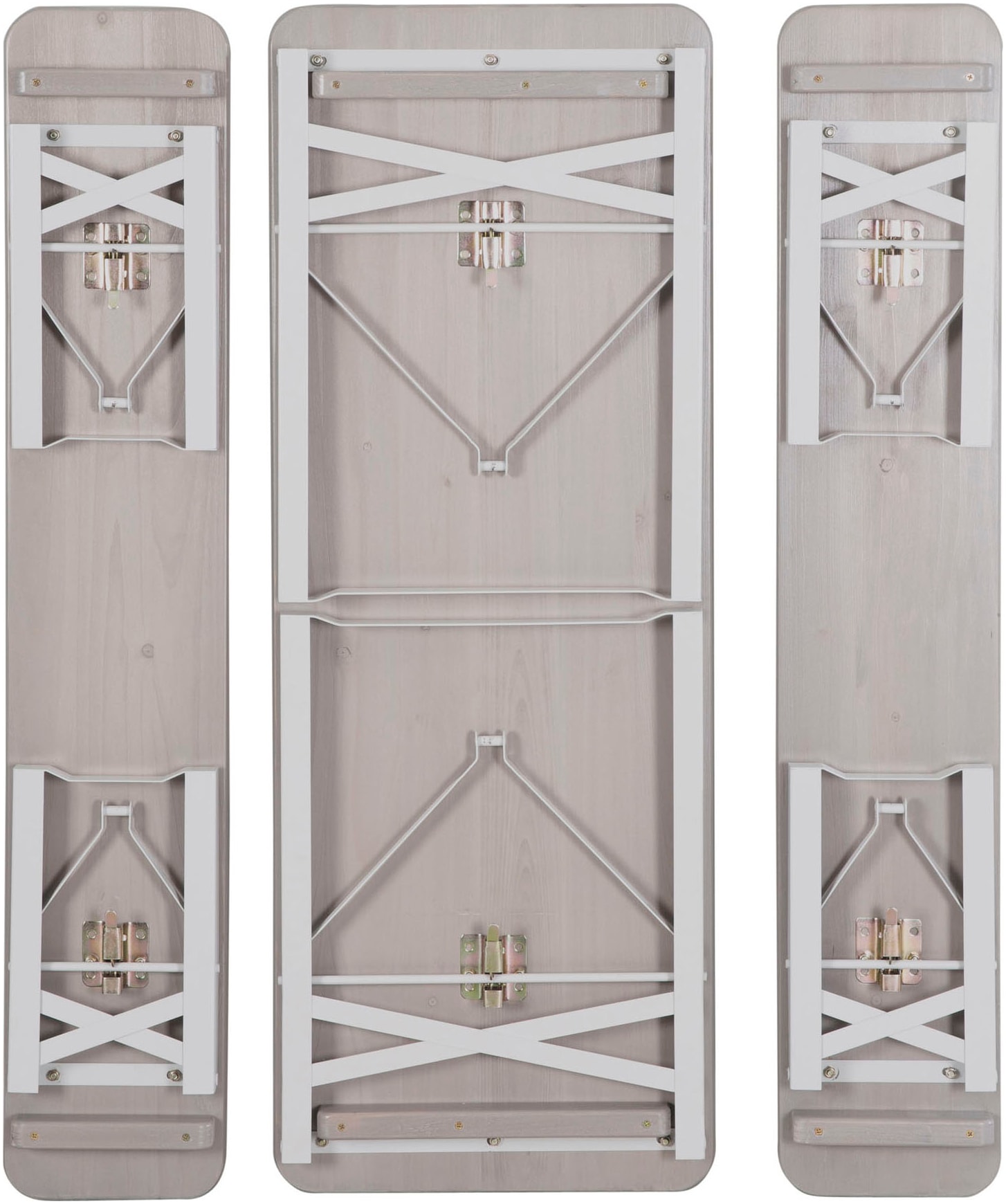 roba® Ensemble de sièges pour enfants »Outdoor Party-Garnitur für Kinder, grau lasiert, aus Holz« 3 cuis tlg. FSC® - schützt Wald