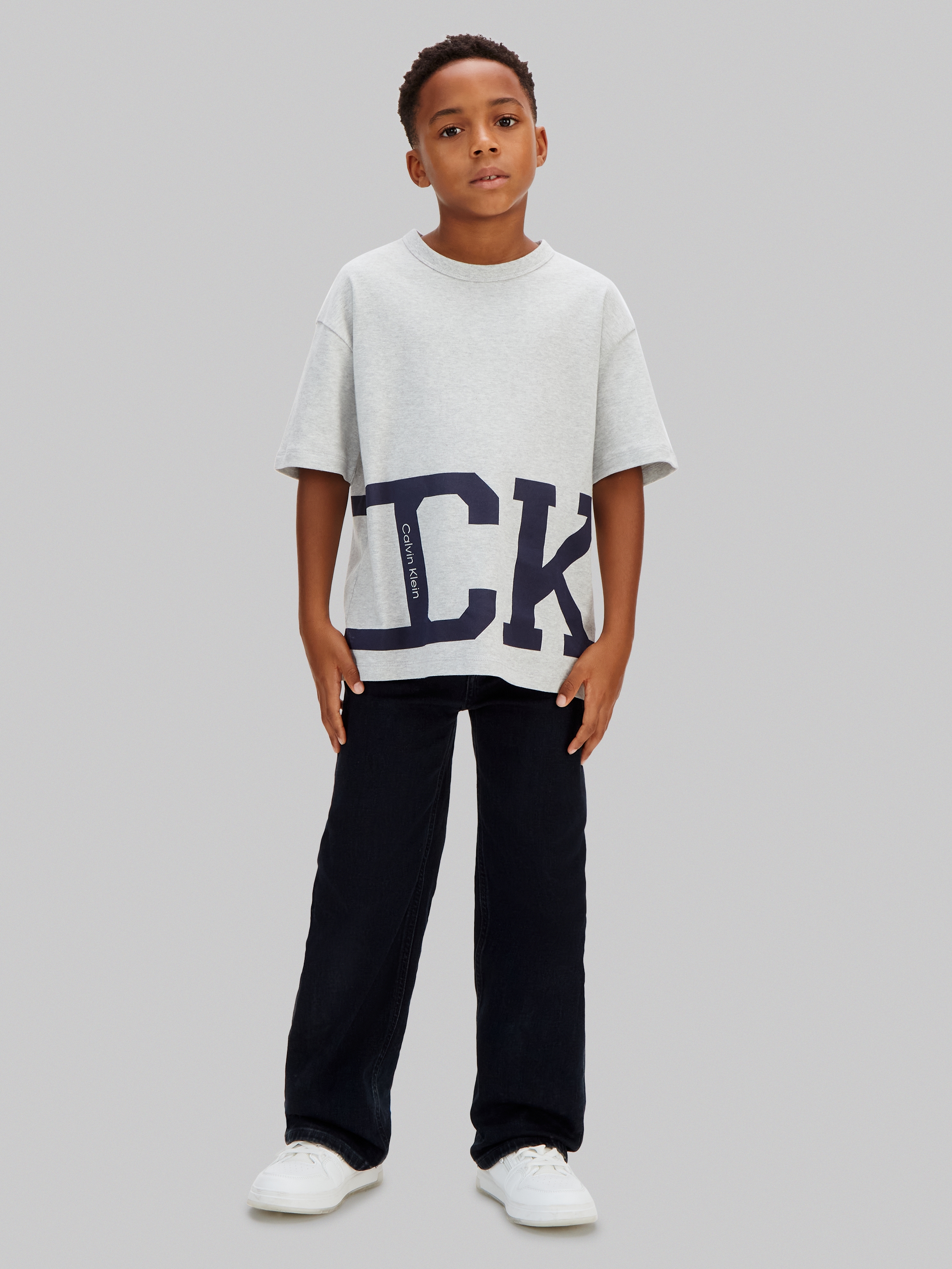 Calvin Klein Jeans T-shirt Regular fit mit Rundhalsausschnitt für Kinder