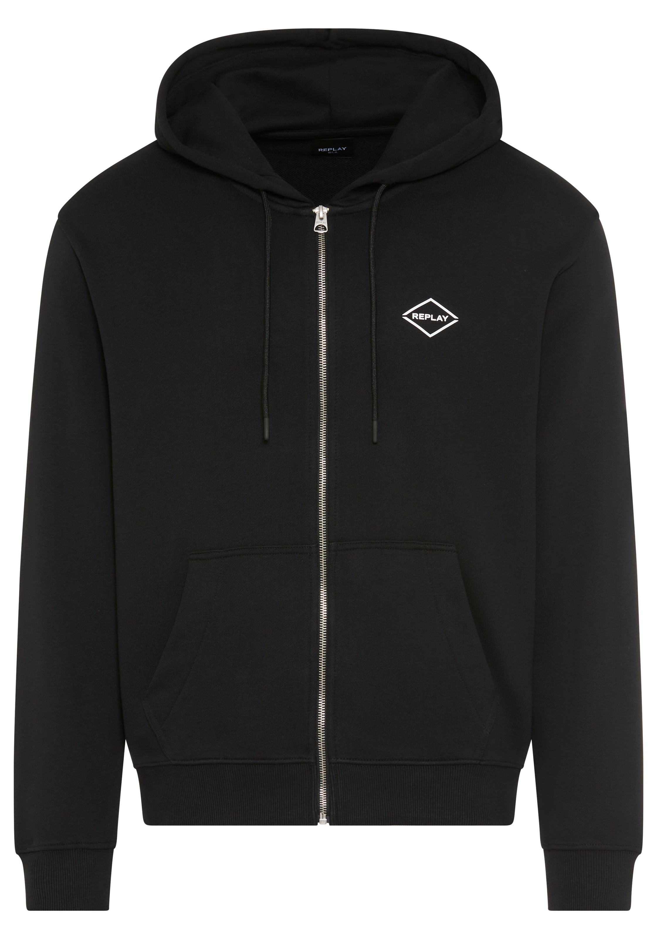 Replay Sweat à capuche en coton, coupe régulière