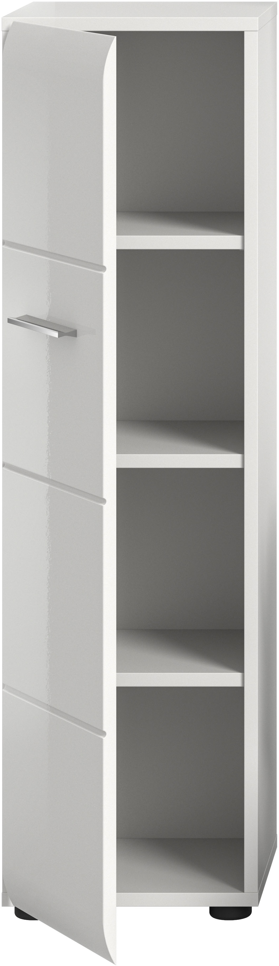 INOSIGN Stauraumschrank 1 Stk. tlg. Florenz, Stauraumschrank, Weiss Hochglanz, 30 cm breit, 4 Fächer