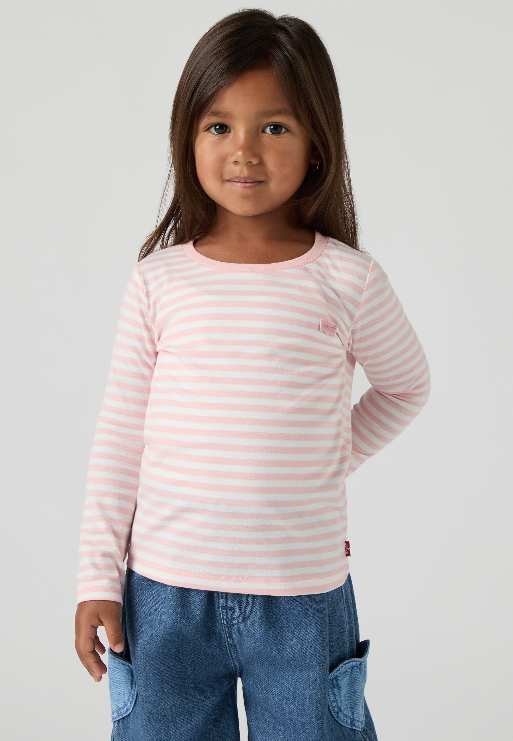 Image of Levis Kids Langarmshirt "LVG STRIPE LS TEE" im Streifendessin, Baumwollmix