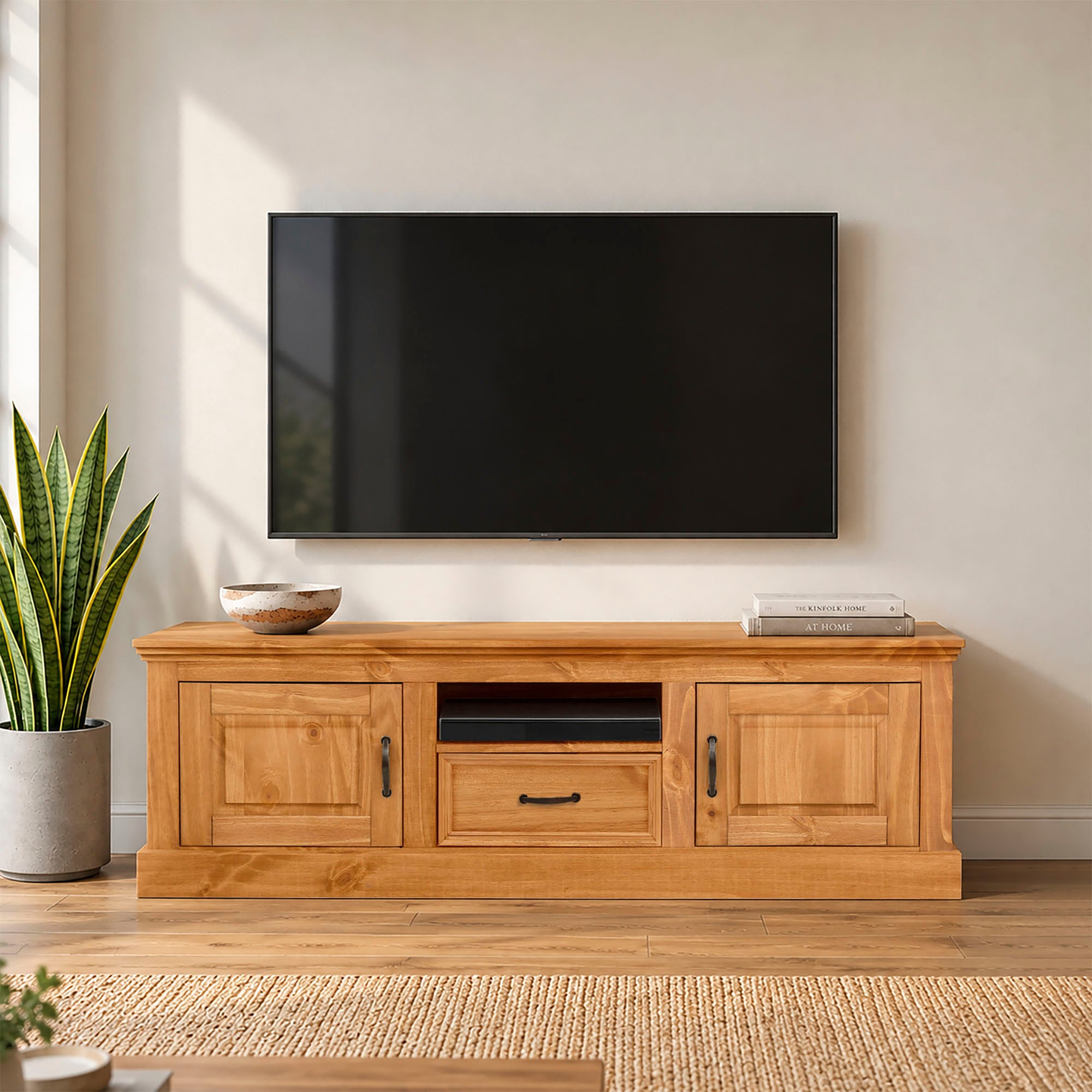 GOODproduct Table basse »Selma« meuble TV, largeur 160 cm, 1 tiroir, 2 portes