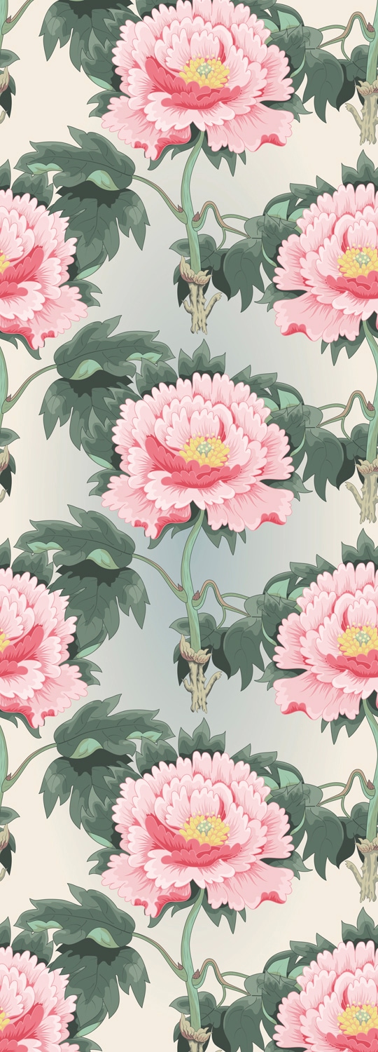 Image of queence Vinyltapete "Stefan" Motiv bedruckt botanisch floral gemustert natürlich glatt 90x250cm, selbstklebend, kinderleichte Anbringung, Sticker