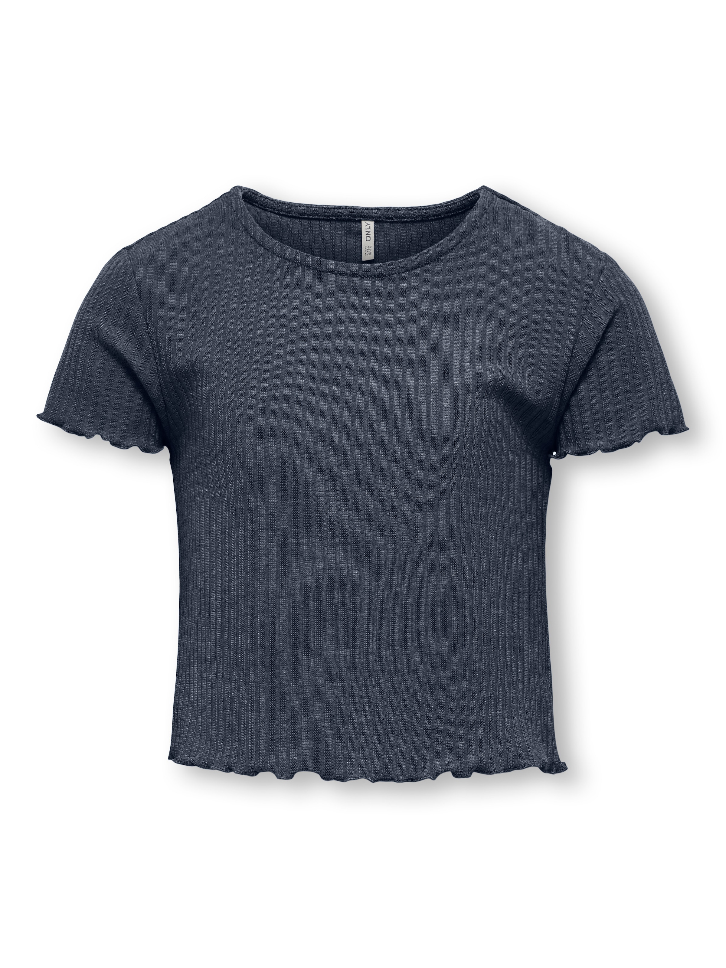 KIDS ONLY T-shirt »KOGNELLA S/S O-NECK TOP NOOS JRS« avec bord ondulé mignon