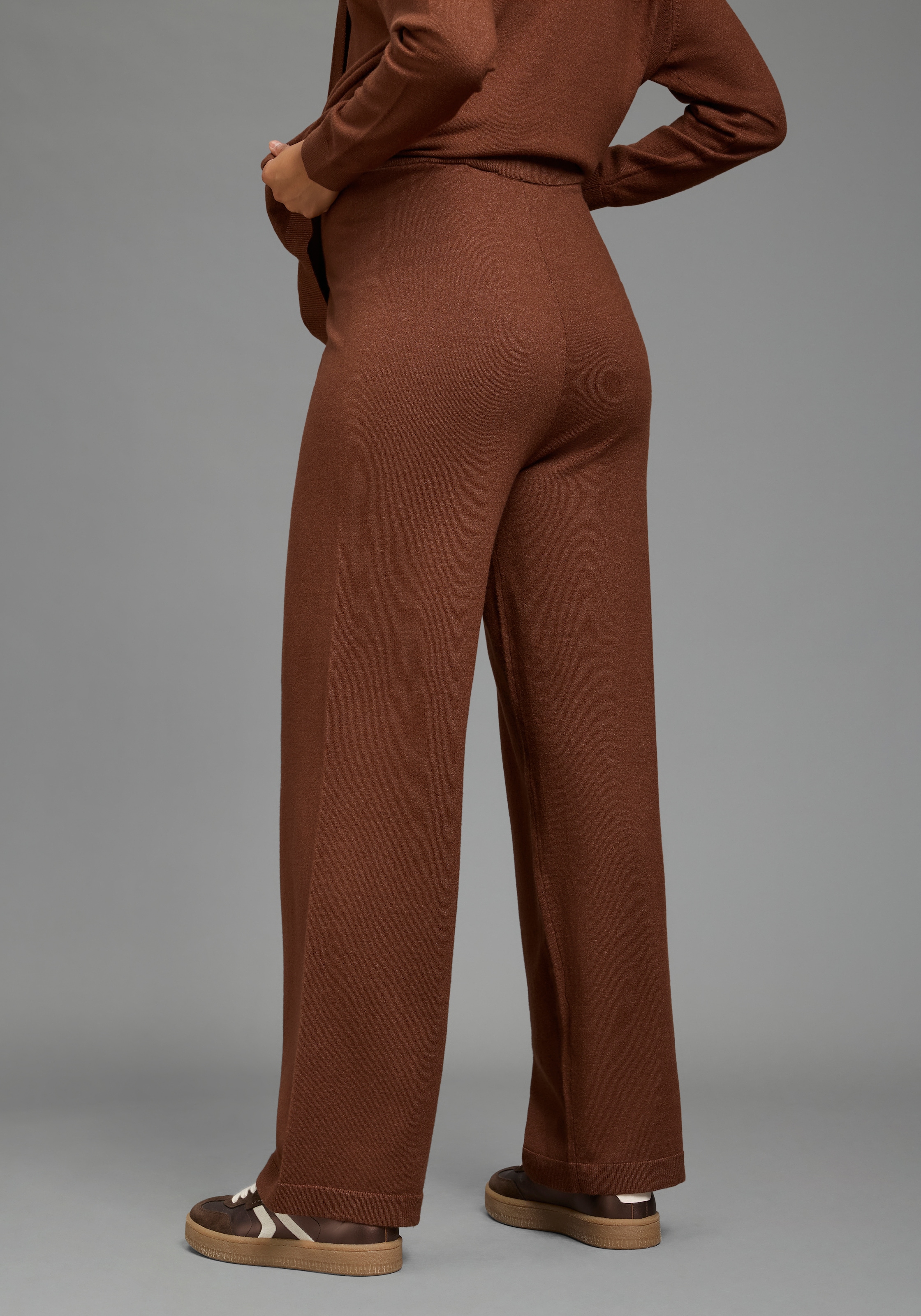 Neun Monate Pantalon de grossesse »Strickhose für Schwangerschaft und Stillzeit«  pantalon de grossesse en tricot avec ceinture extra large