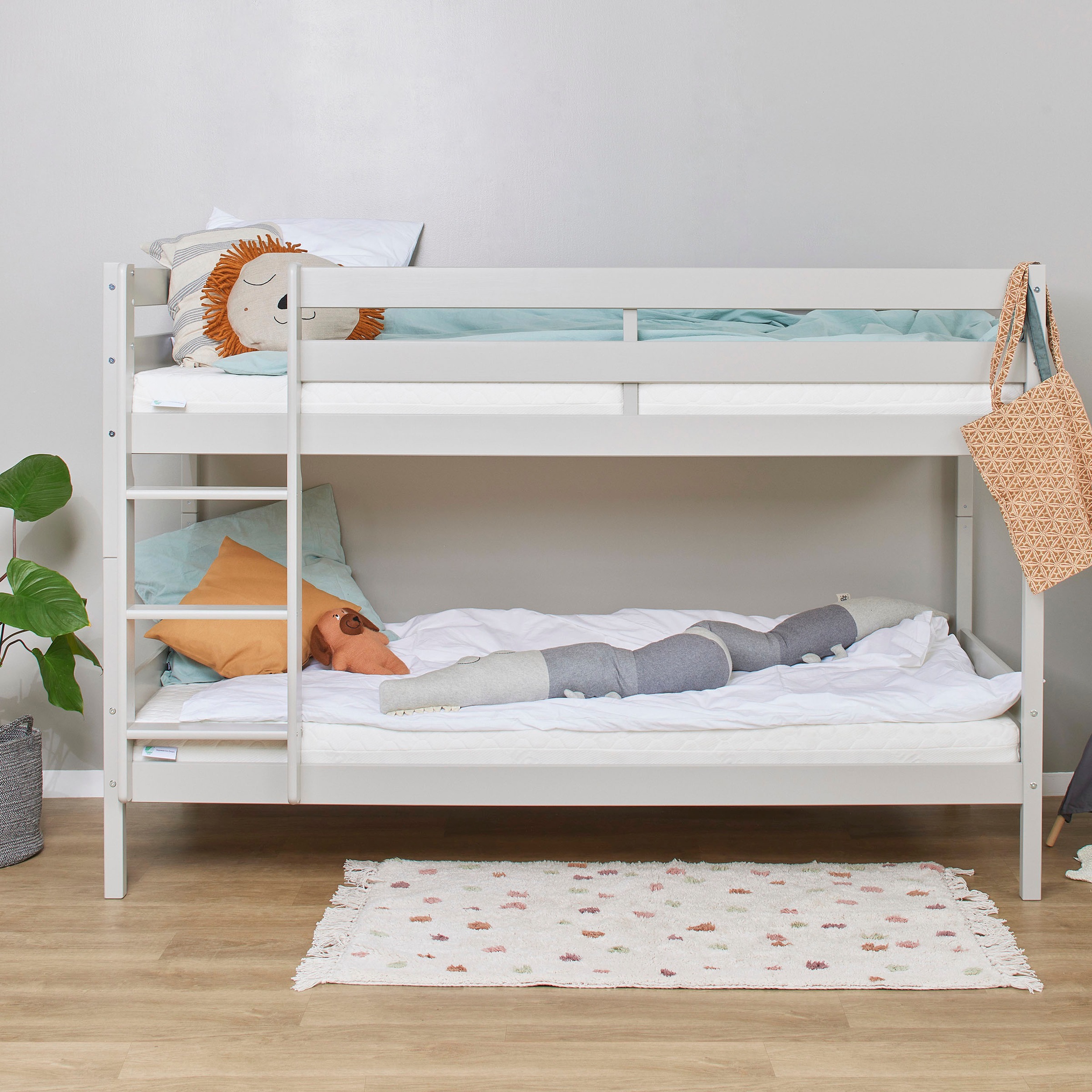 Hoppekids Etagenbett »ECO Comfort Kinderbett 90x200 oder 70x160 aus Massivholz in 4 Farben«, TÜV, FSC und Nordisches Umweltzeichen – wahlweise mit Matratzen