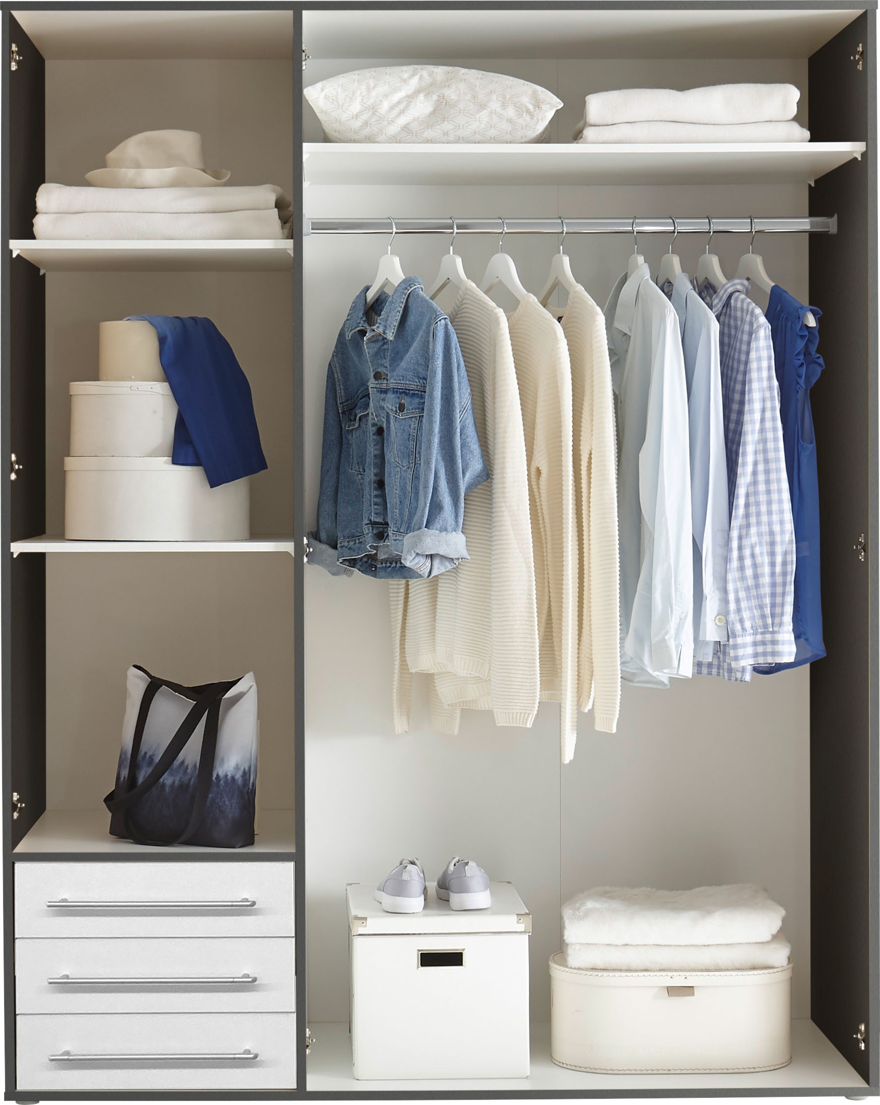 Schlafkontor Drehtürenschrank »Lyss Schrank, Kleiderschrank mit Drehtüren« in verschiedenen Farben und Grössen erhältlich