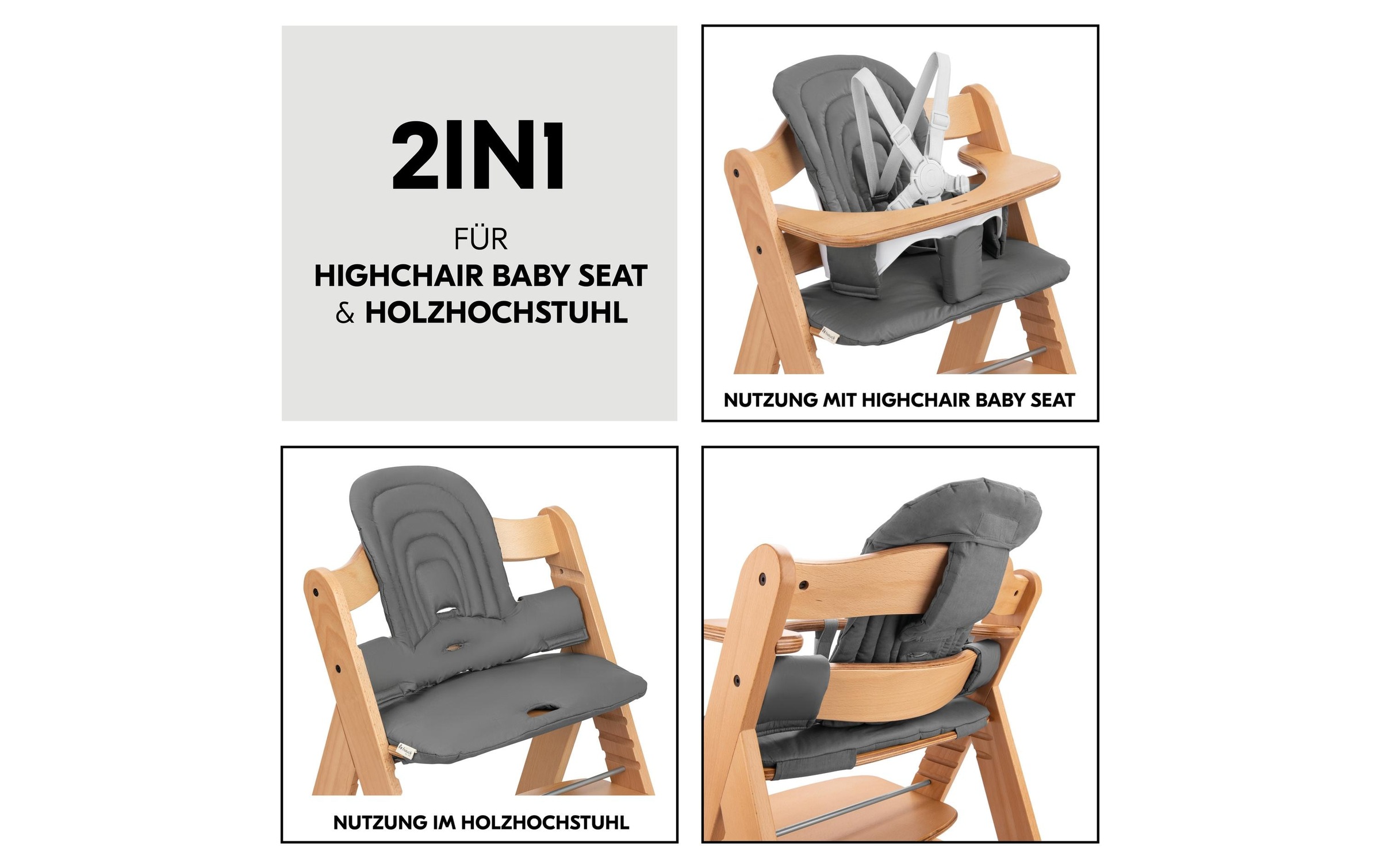 Hauck Hochstuhlaufsatz »Highchair Baby Seat Pad« bis