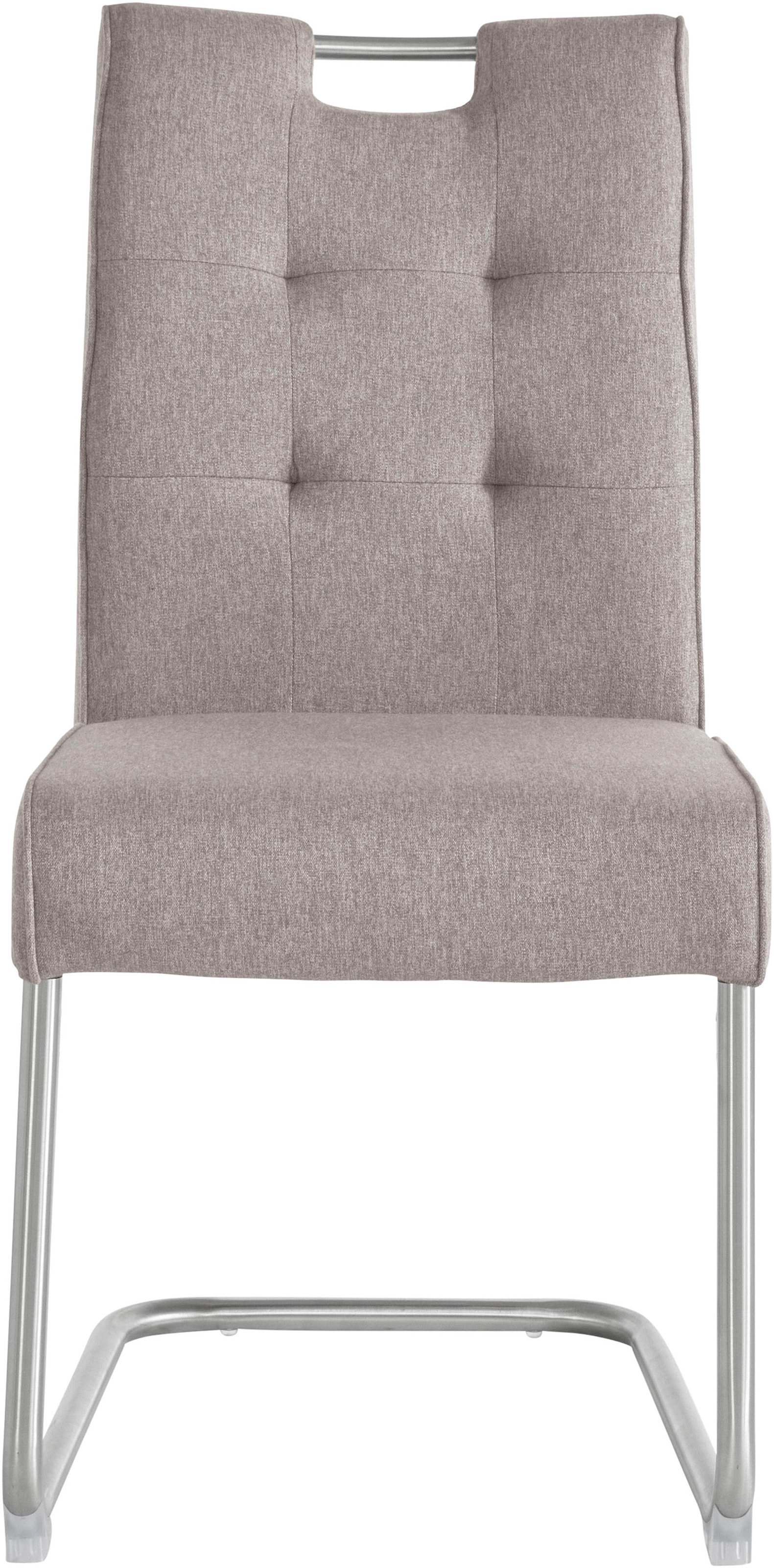 s.Oliver Chaise cantilever »Ciella« (Ensemble) 2 cuisavec matelassage 3D de qualité et ressorts ensachés, structure en acier inoxydable
