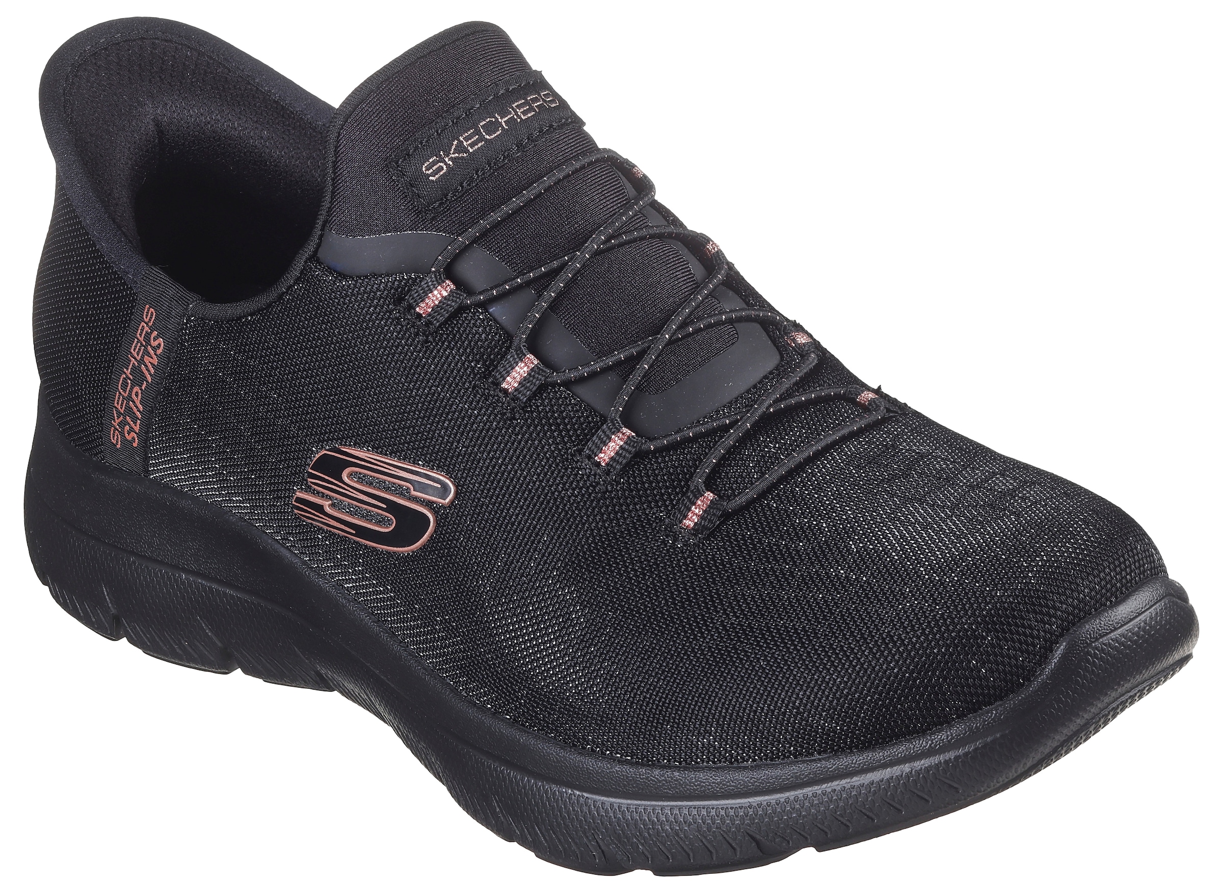 Image of Skechers Slip-On Sneaker "SUMMITS-CLASSY NIGHT" Slipper, Freizeitschuh mit komfortabler Heel Pillow Funktion