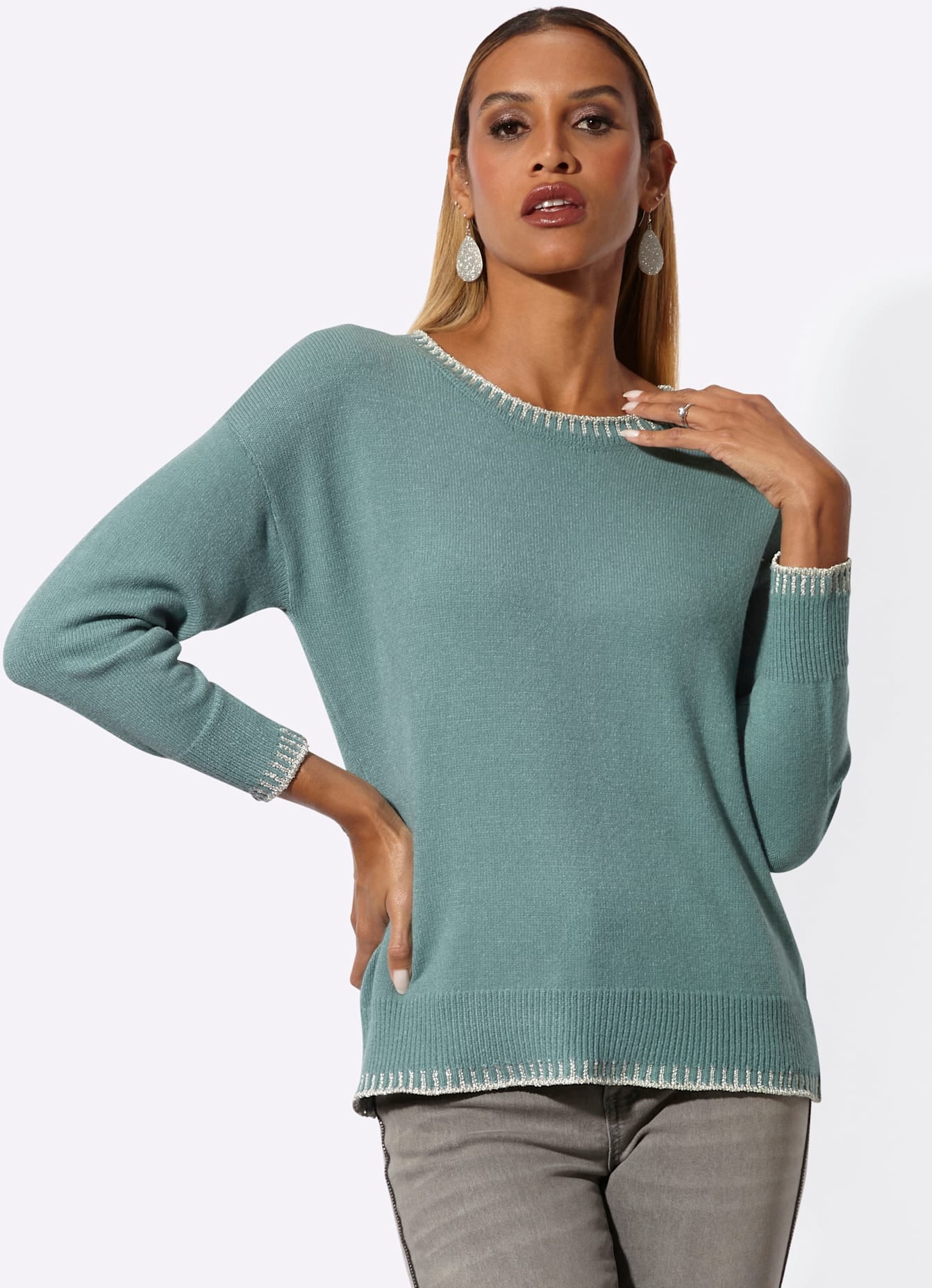 creation L Rundhalspullover »Modal-Mix-Pullover«