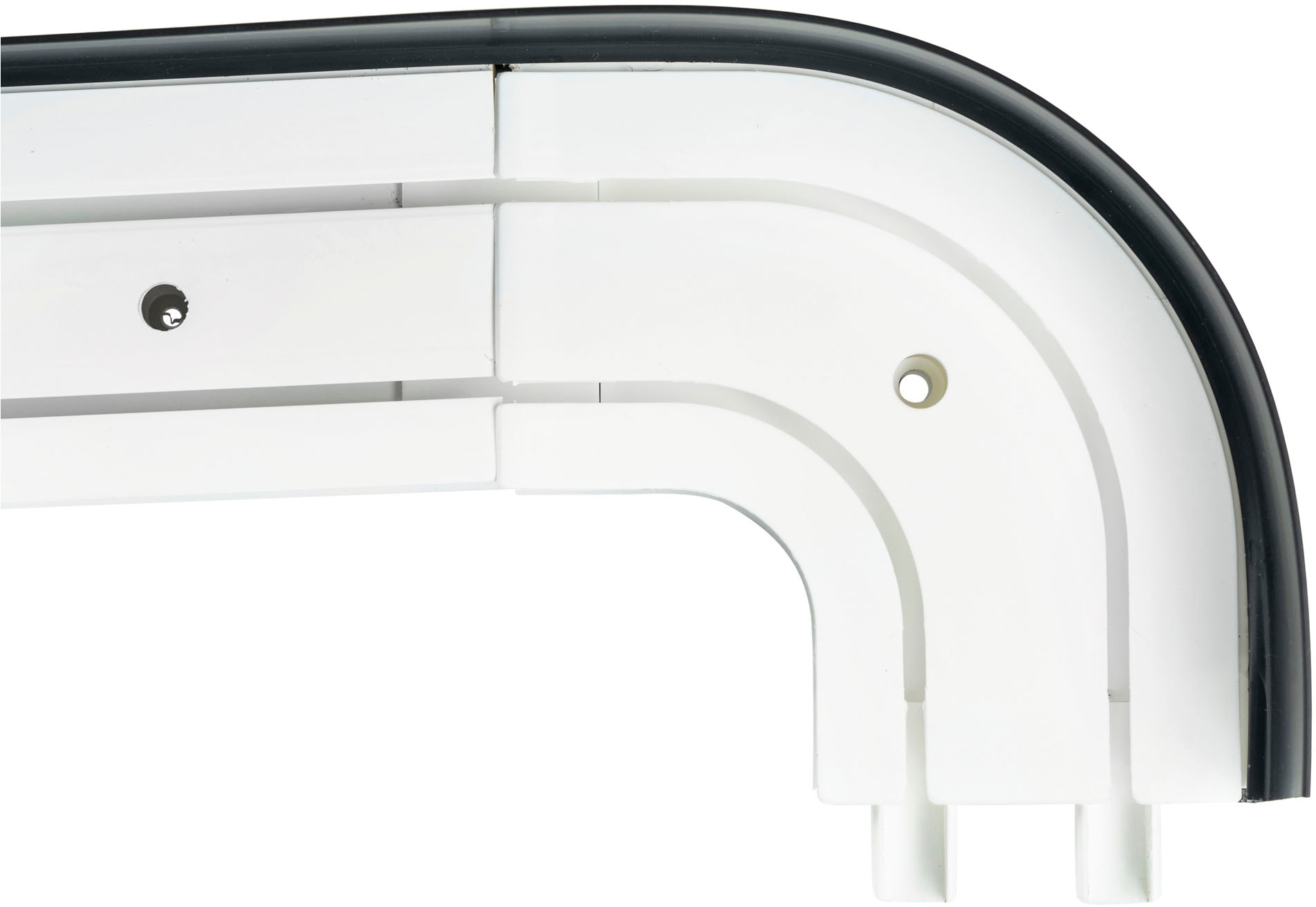 SN DECO GROUP Vorhangschiene »SH2« 2 läufig-läufig Fixmass Set 2-läufig, inkl. Rundbögen, Blende 7,5 cm, vorgebohrt, Innenlauf