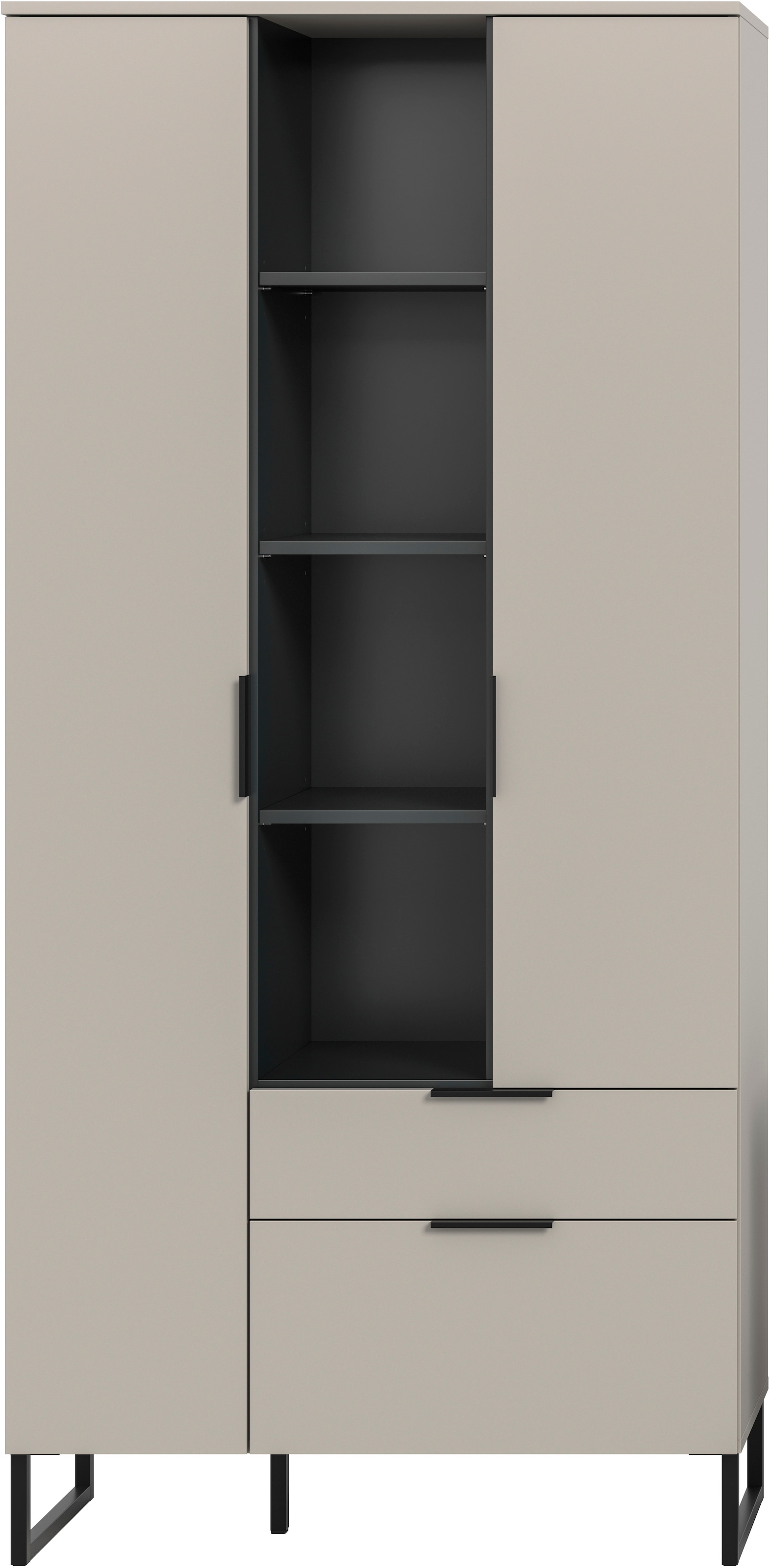 INOSIGN Mehrzweckschrank »ADIO, Höhe 192 cm, 2 Türen, 1 Schubkasten, 1 Klappe, mit Metall-Kufen« 1 Stk. tlg. Schrank, Wohnzimmerschrank, Hochschrank, Stauraumschrank, Highboard