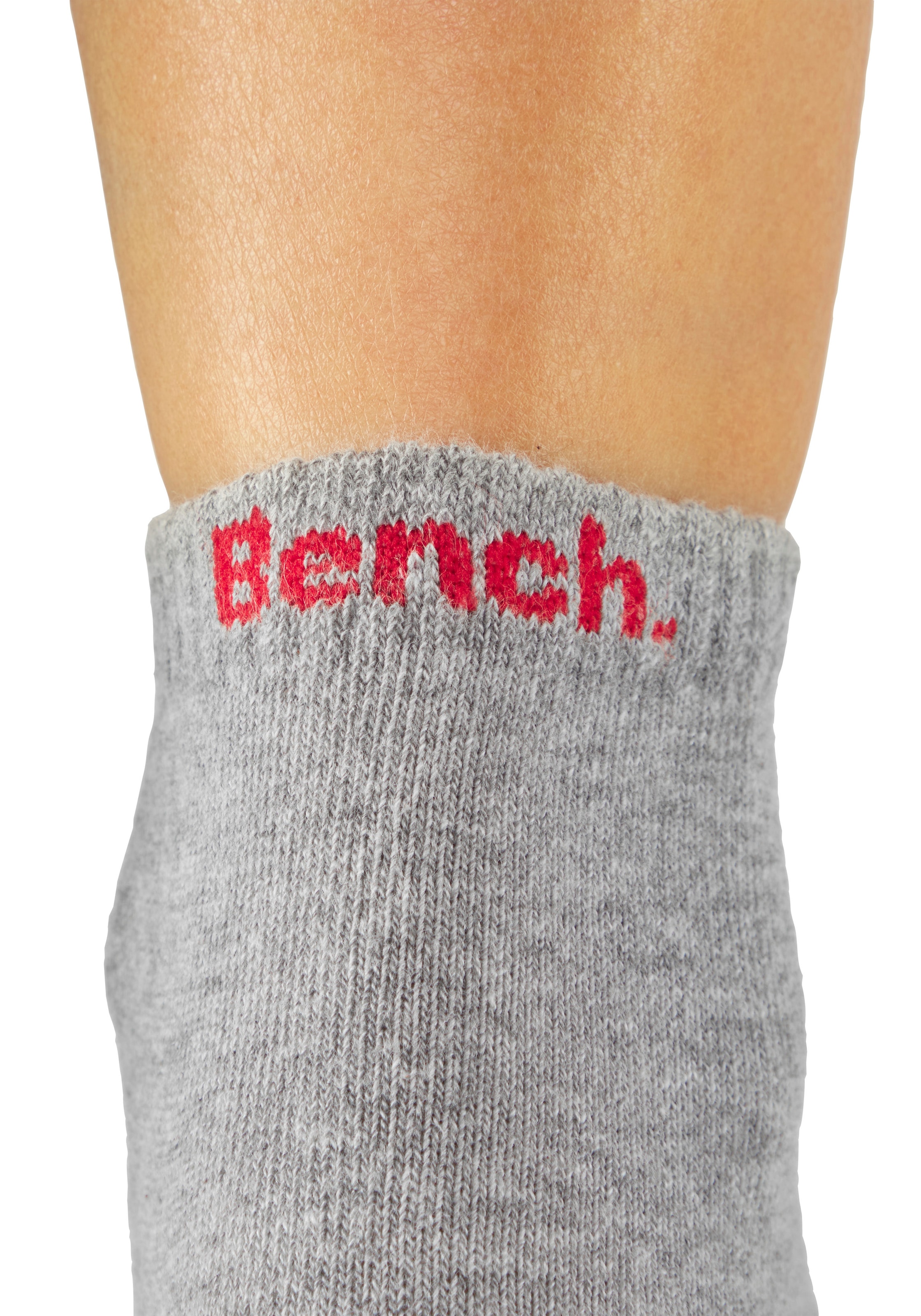 Bench. Chaussettes courtes »für Damen und Herren in Baumwollmischung, für Sport und Freizeit« Paquet, 6 Couple tlg. avec inscription logo classique, sans éponge,