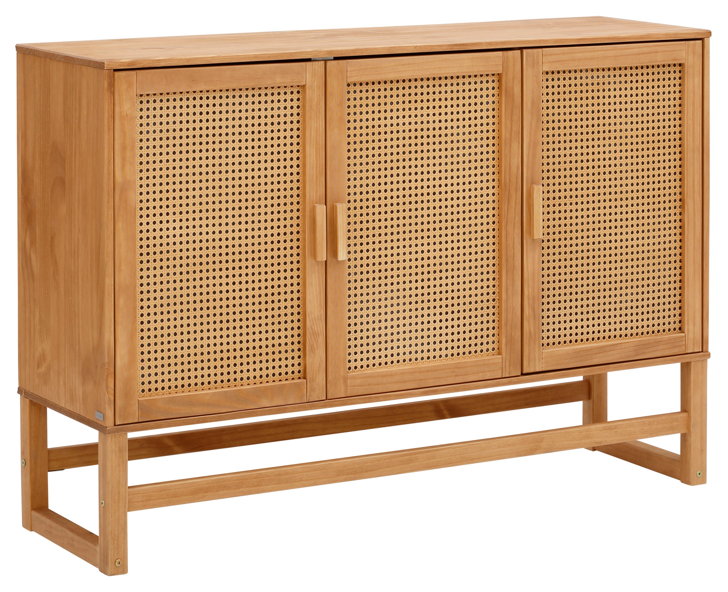 Image of GOODproduct Sideboard "Linz" Kommode mit Rattangeflecht auf den Türfronten, aus Massivholz
