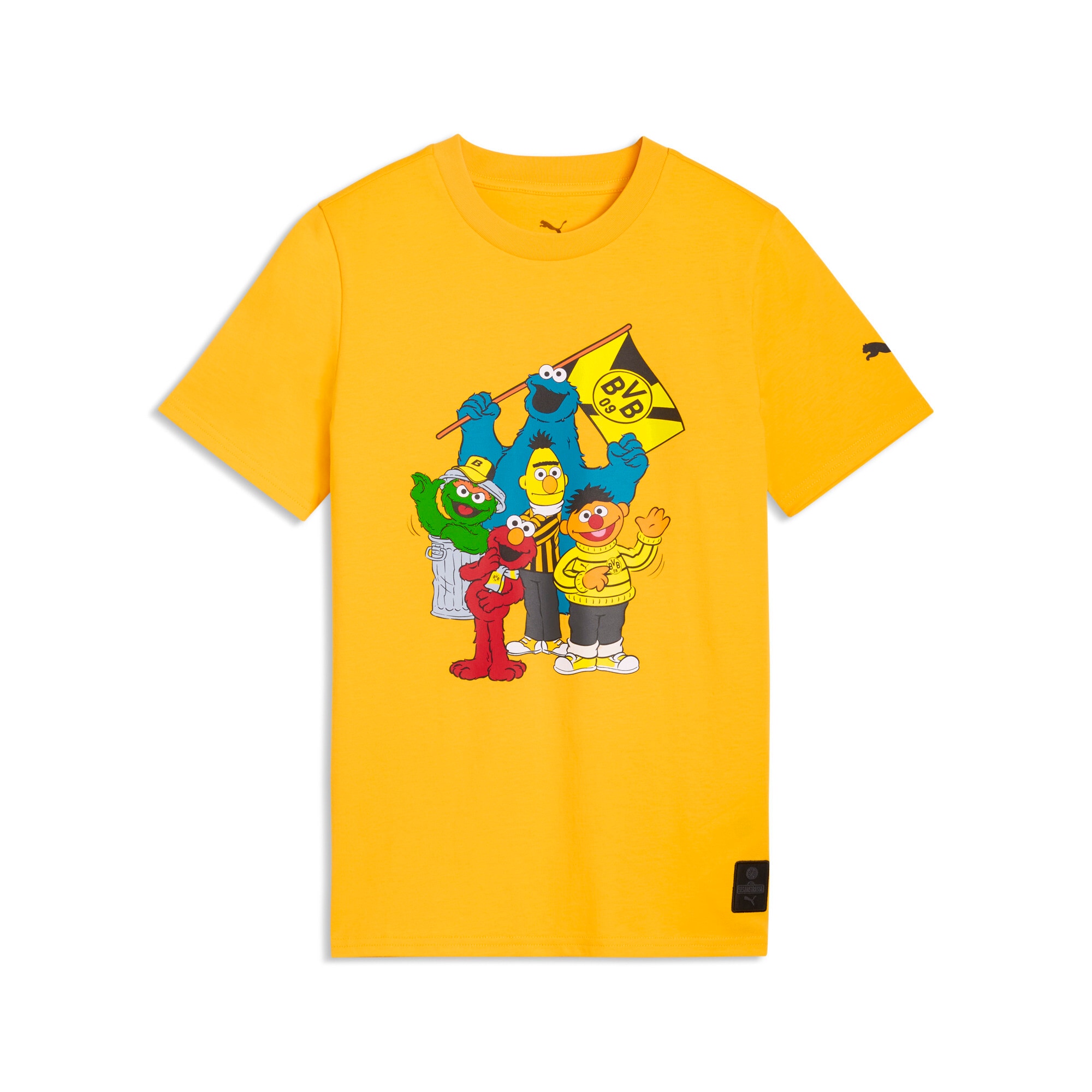 PUMA T-shirt d'entraînement »BVB X SESAME STREET TEE JR« coupe régulière, manches courtes, pour football, col rond