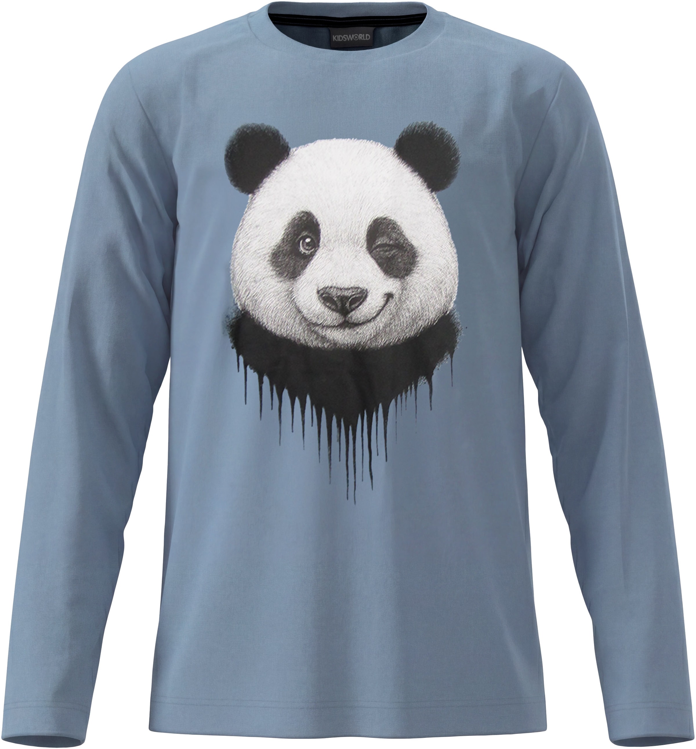 KIDSWORLD T-shirt à manches longues »Shirt mit Panda-Print« à manches longues, coupe basique, style tendance
