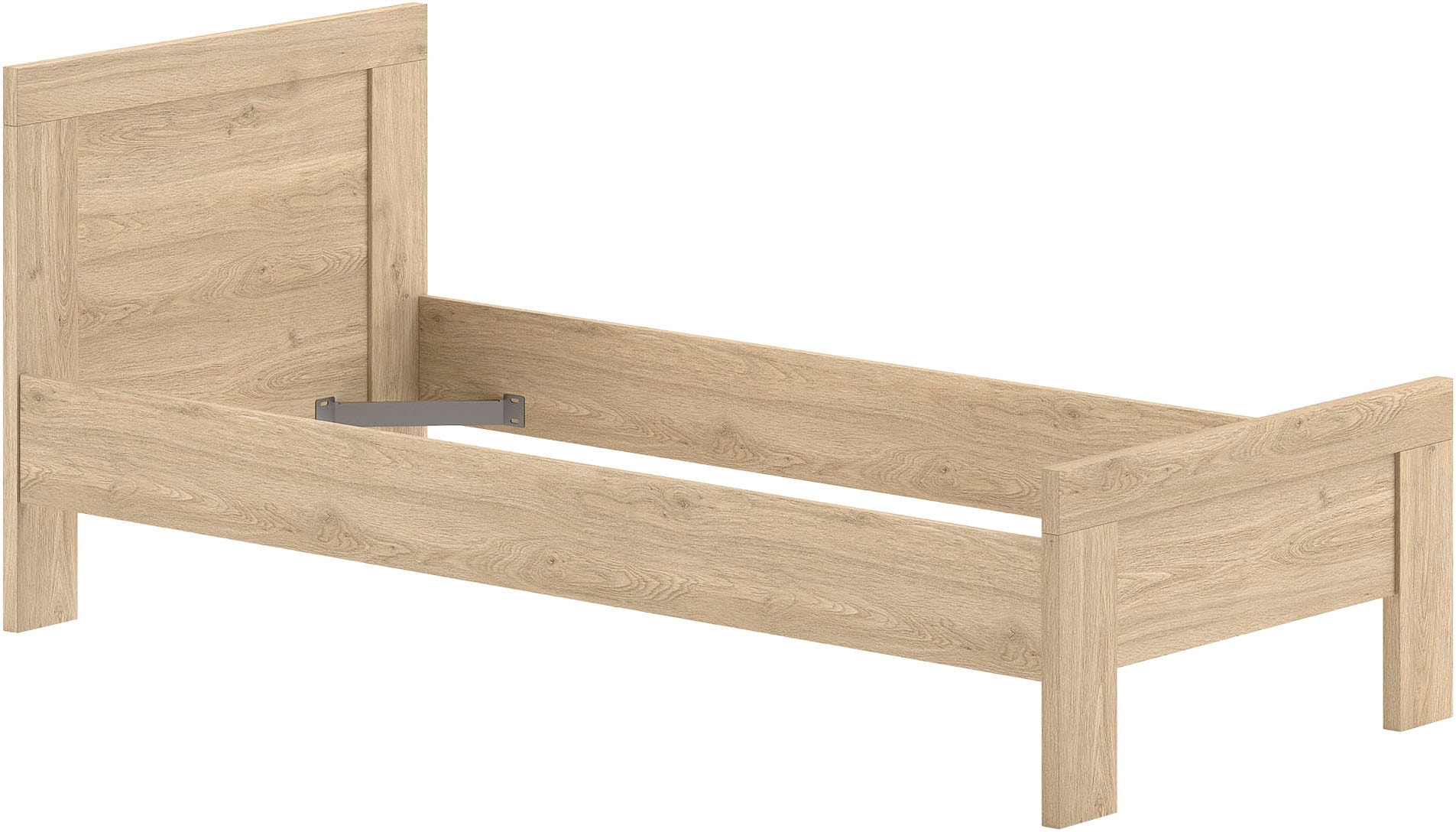 Vipack Jugendzimmer-Set »SAM - Bett, Nachtkonsole, Kleiderschrank 2-trg., gradliniges Design« Schubladen auf Metallauszug, Kleiderschrank 2-trg. mit viel Stauraum, 3 tlg. tlg.