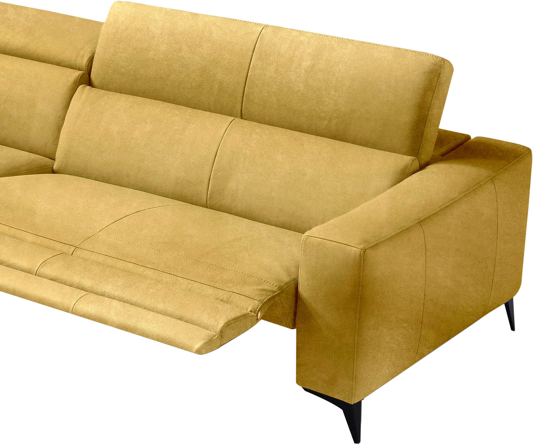 Egoitaliano Ecksofa »Edith, Designsofa mit hohem Sitzkomfort, L-Form« inkl. elektrischer Relaxfunktion und manuell verstellbaren Kopfteilen