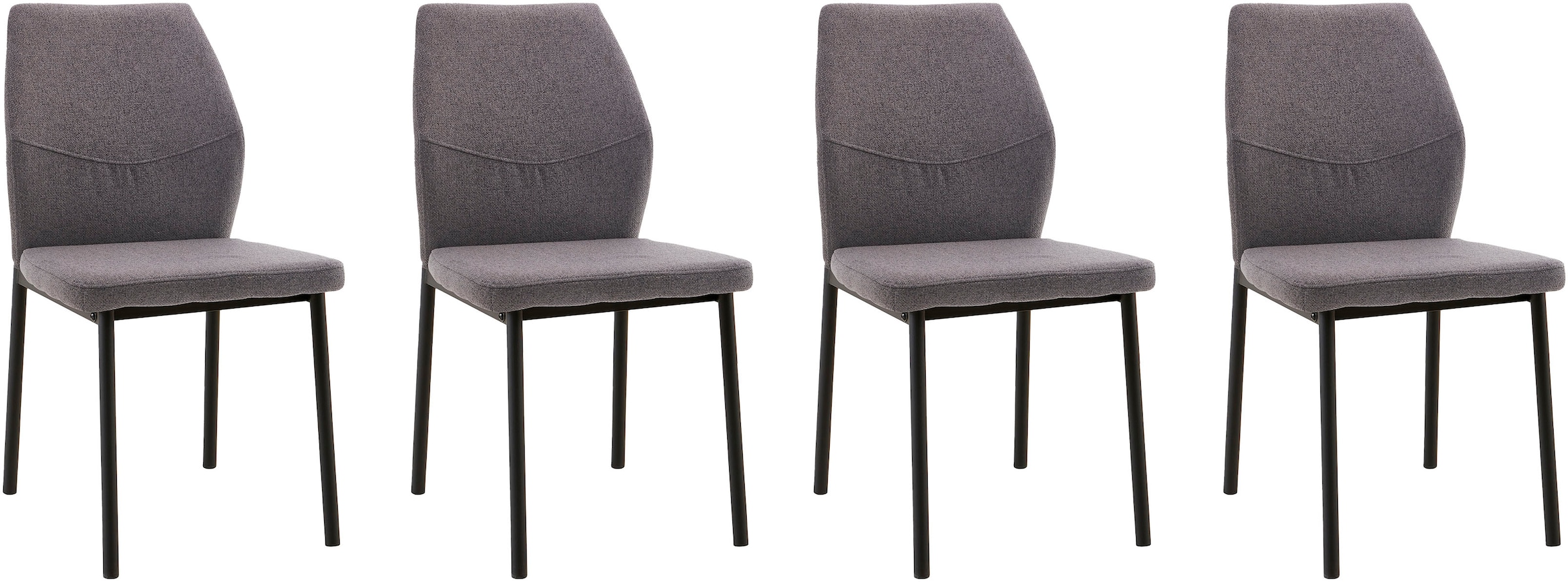 Home affaire Essgruppe »Genf Tischgruppe BESTSELLER,«, (Set, 5 tlg.), Küchentisch, 4 Stühle, moderne Tischplatte in eiche/schwarz