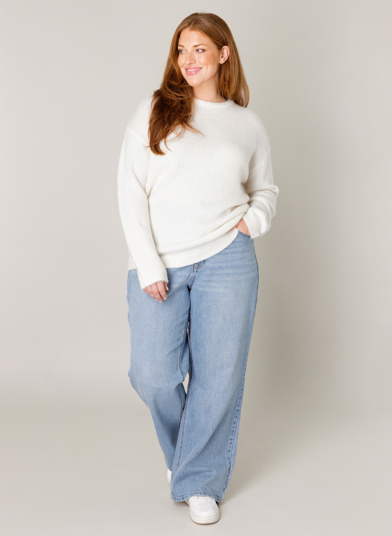 Base Level Curvy Strickpullover »Yanara«, mit Wolle