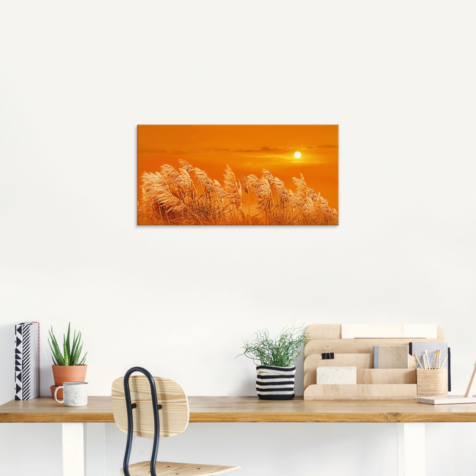 Artland Glasbild »Im Wind«, Gräser, (1 St.), in verschiedenen Grössen