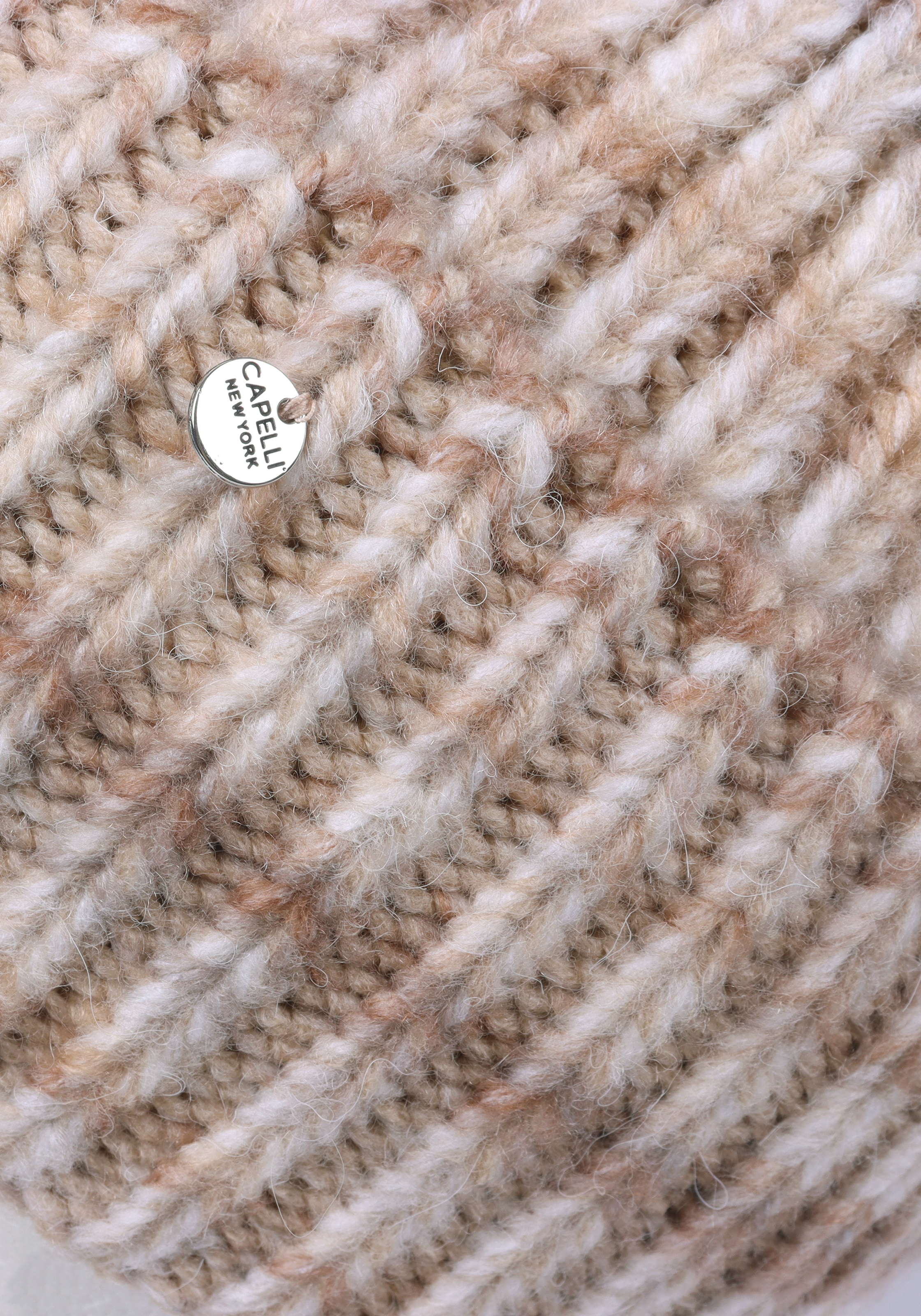 Capelli New York Bonnet , mit Farbverlauf, Rippstrick, Wollanteil, wärmend