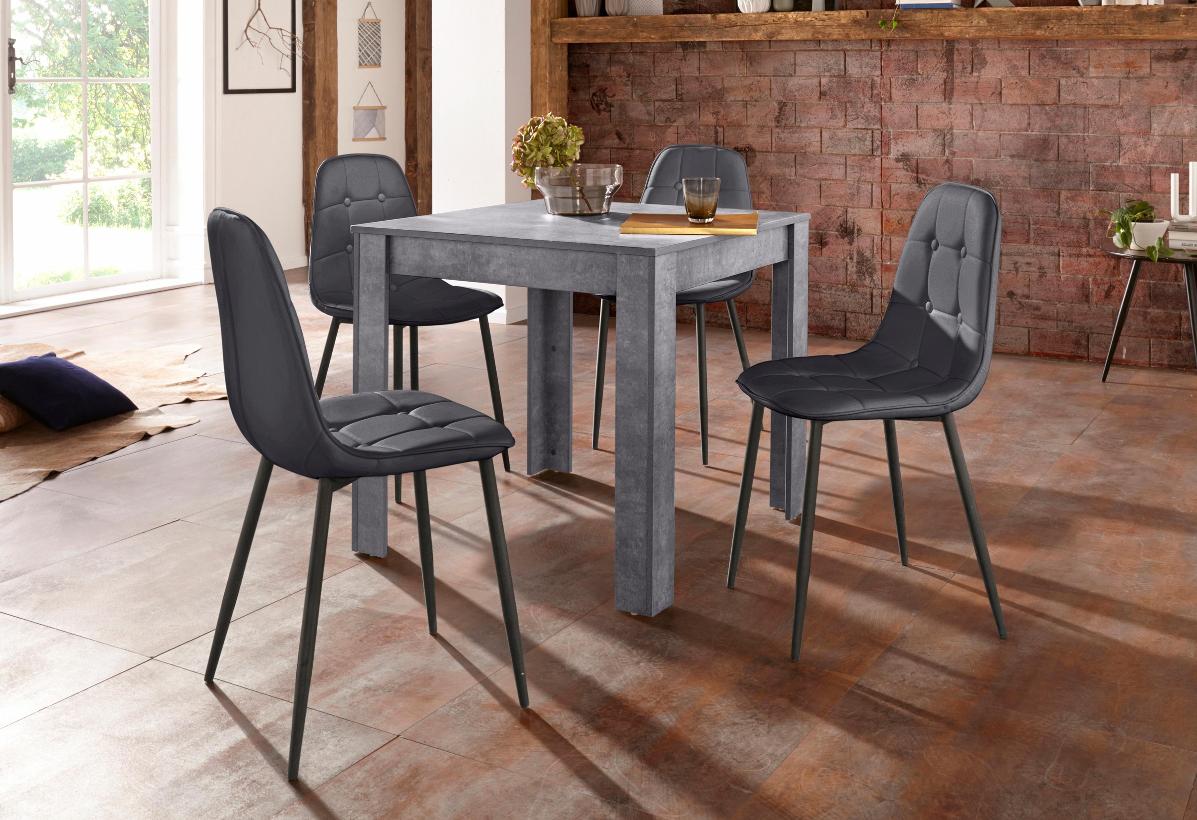 Image of GOODproduct Essgruppe Set, 5 Stk. tlg. mit Esstisch 80 cm breit