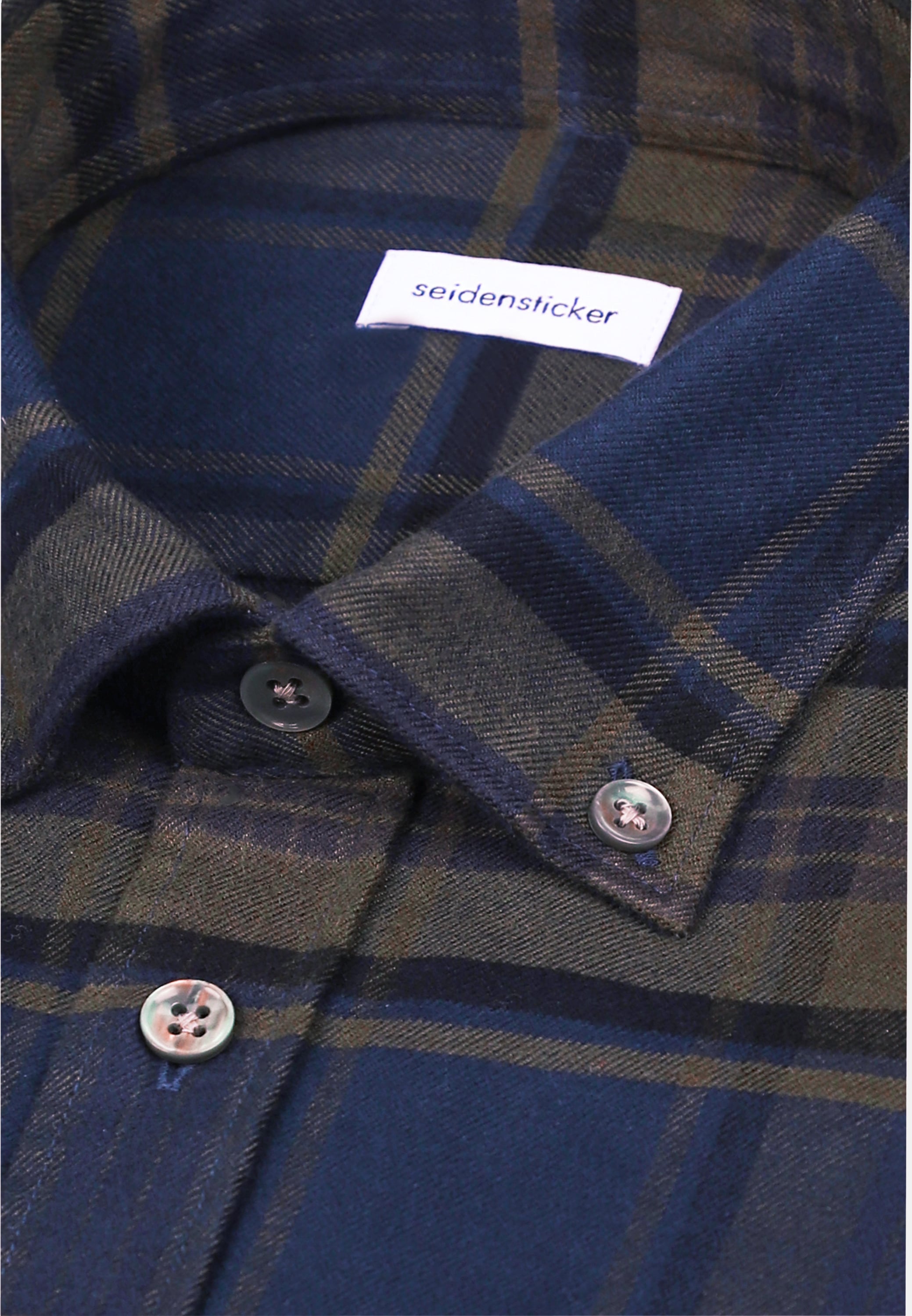 seidensticker Businesshemd Regular 1/1 Button-Down-Kragen Karo